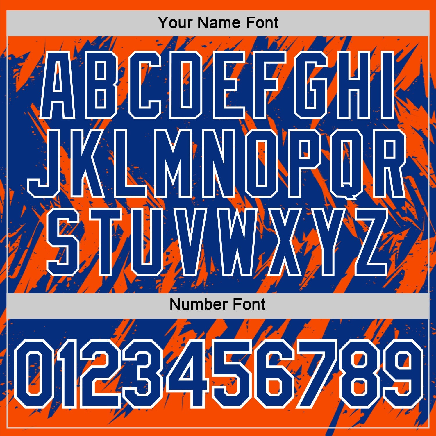 Custom Orange Royal-White Torn Sharp Brush Stroke Splatter Performance T-Shirt view 4
