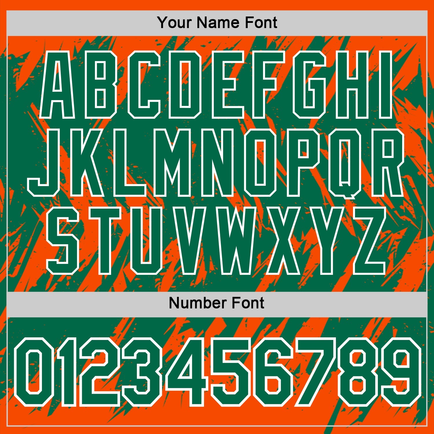 Custom Orange Kelly Green-White Torn Sharp Brush Stroke Splatter Performance T-Shirt view 4