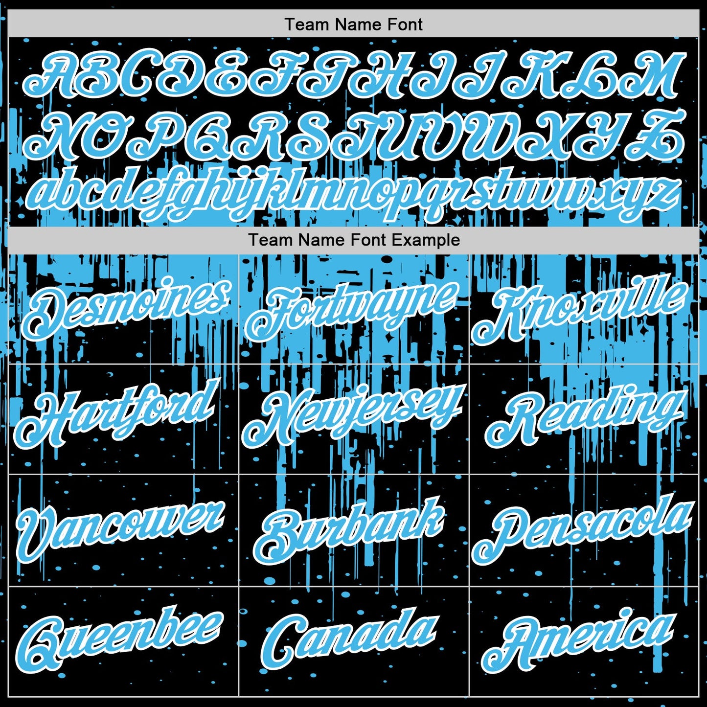 Custom Black Sky Blue-White Dripping Splatter Paint Performance T-Shirt view 3