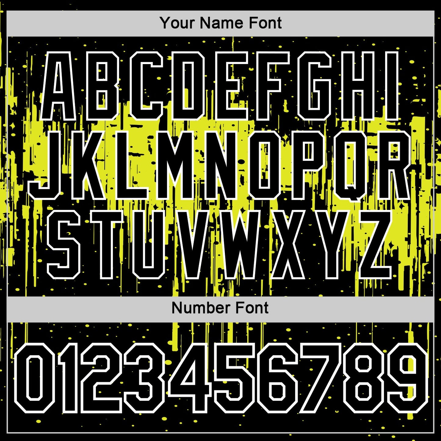 Custom Black Neon Yellow-White Dripping Splatter Paint Performance T-Shirt view 4