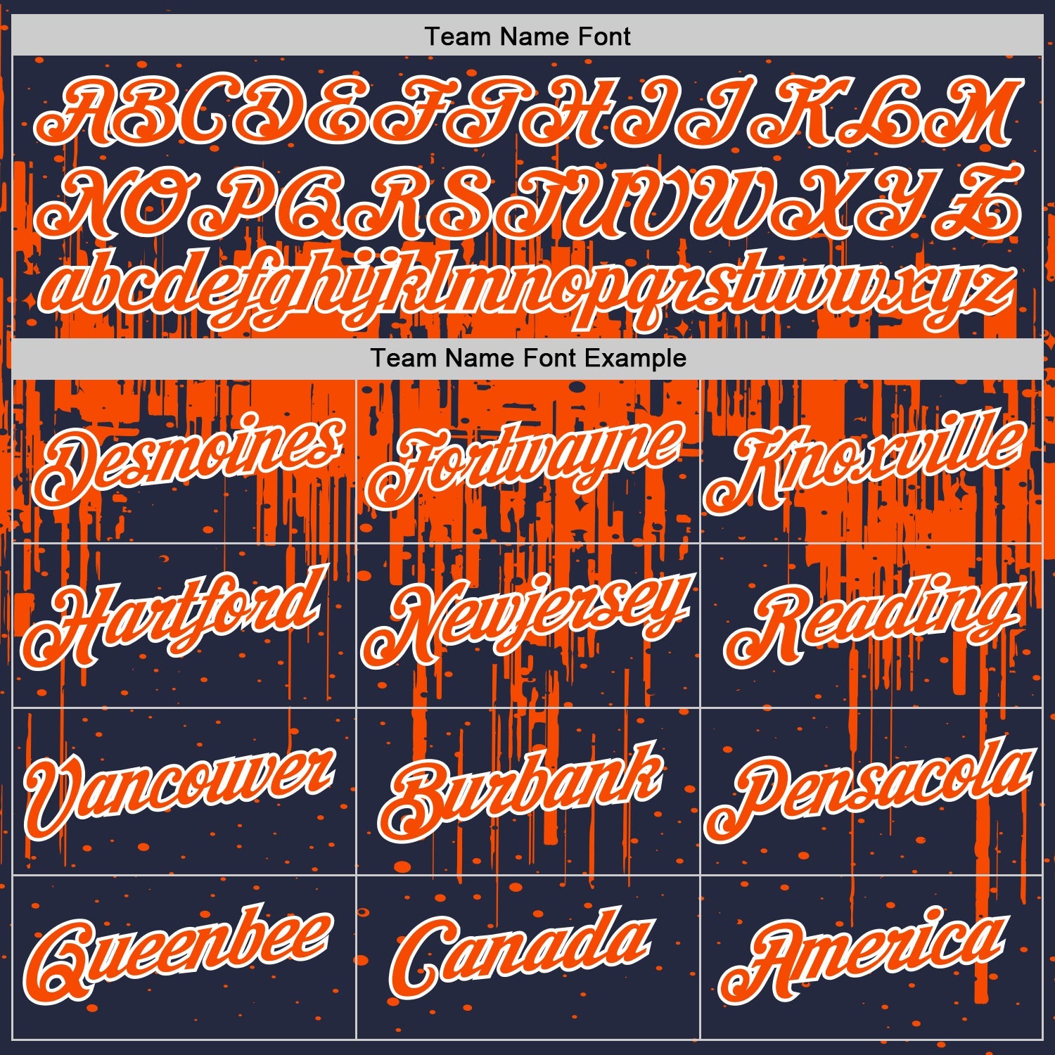 Custom Navy Orange-White Dripping Splatter Paint Performance T-Shirt view 3