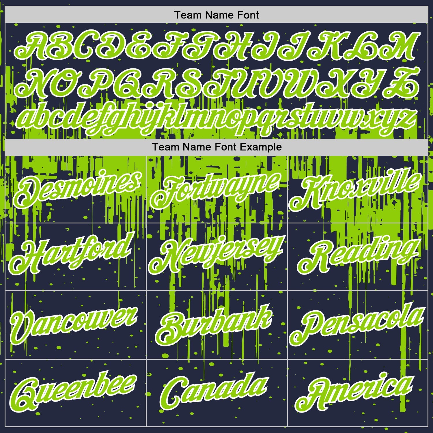 Custom Navy Neon Green-White Dripping Splatter Paint Performance T-Shirt view 3