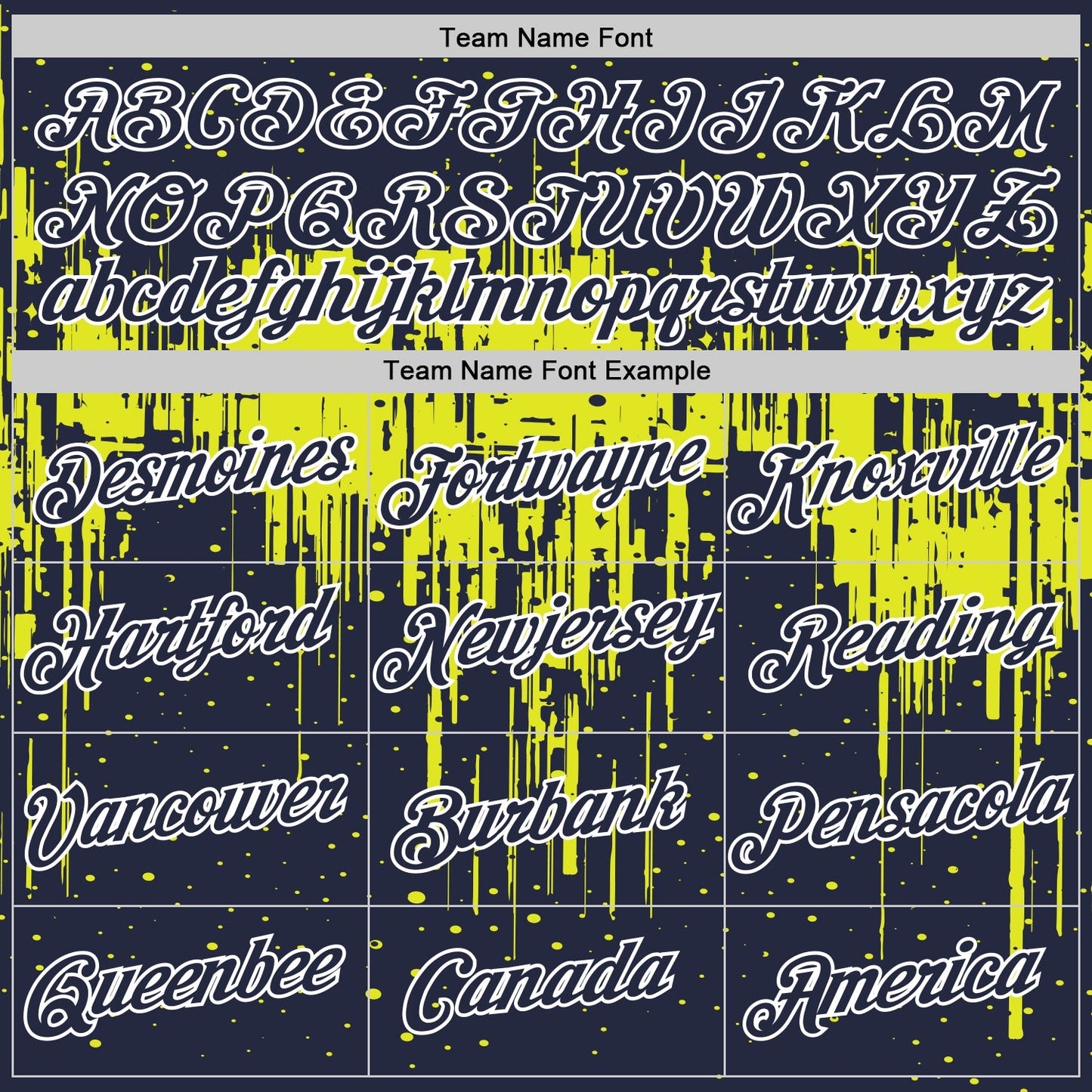 Custom Navy Neon Yellow-White Dripping Splatter Paint Performance T-Shirt view 3