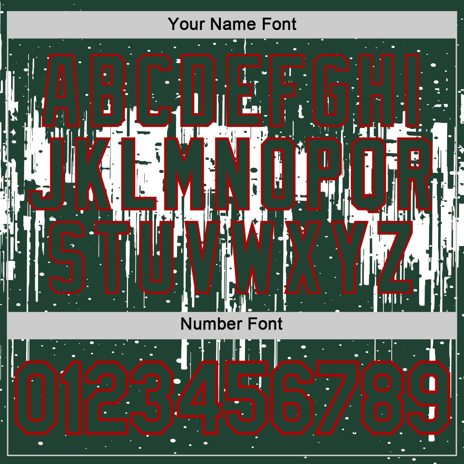 Custom Green White-Red Dripping Splatter Paint Performance T-Shirt view 4