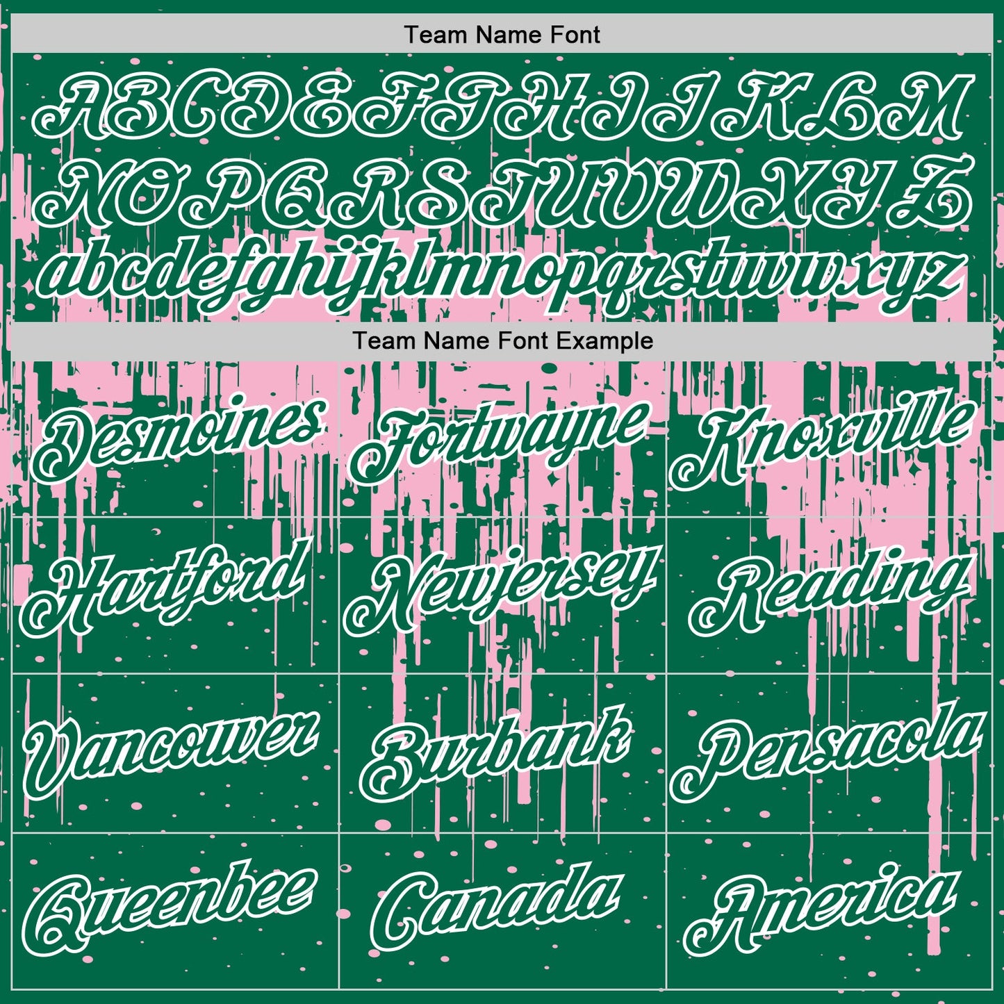 Custom Kelly Green Light Pink-White Dripping Splatter Paint Performance T-Shirt view 3