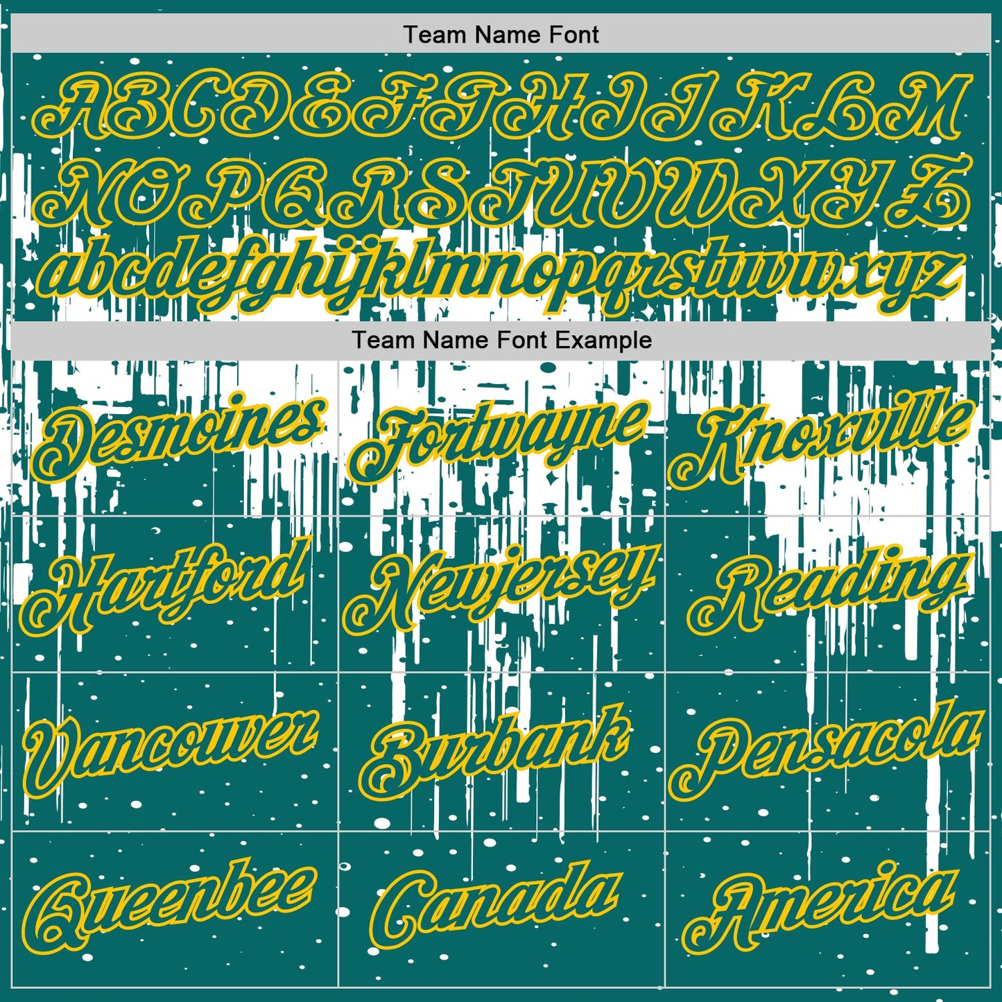 Custom Teal White-Yellow Dripping Splatter Paint Performance T-Shirt view 3