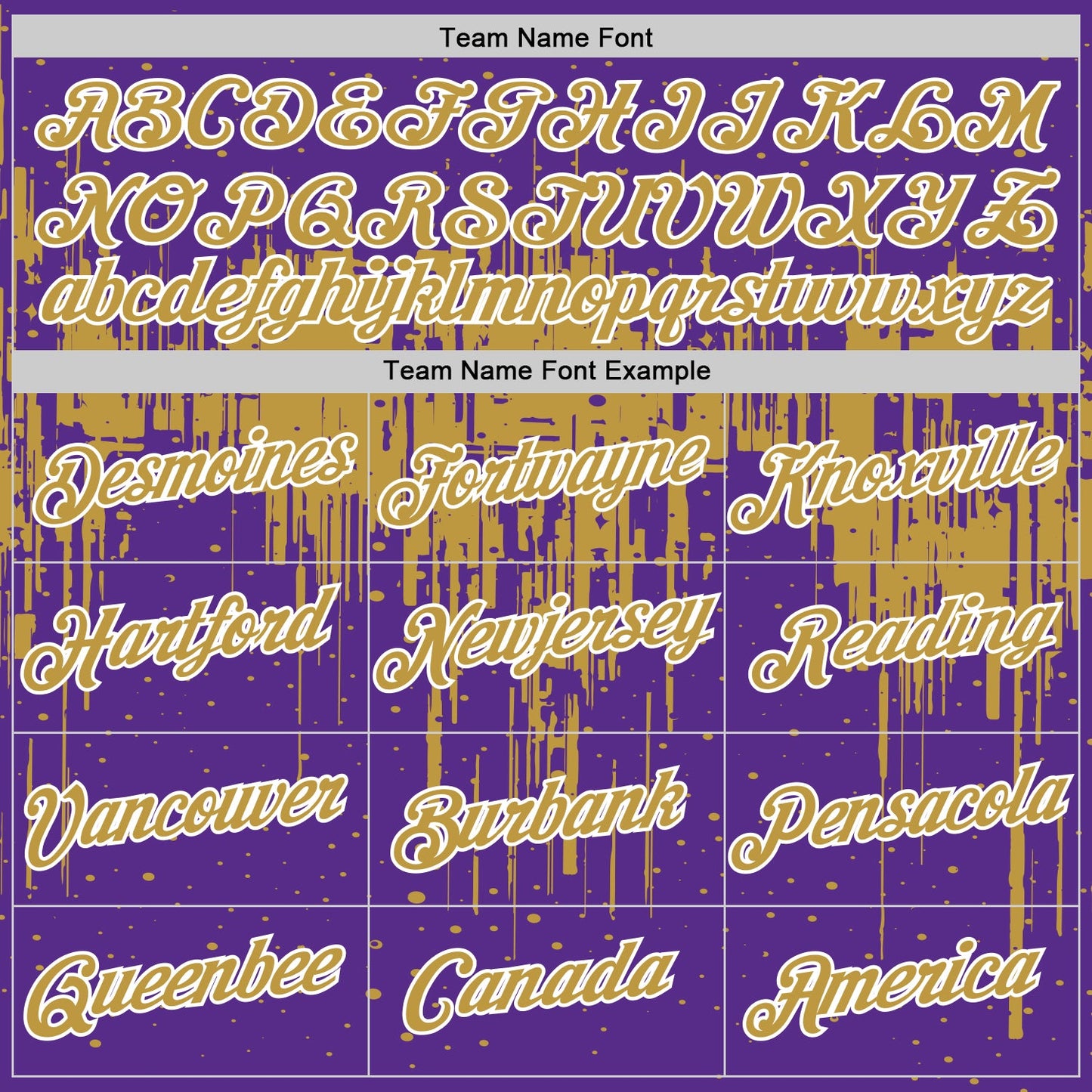 Custom Purple Old Gold-White Dripping Splatter Paint Performance T-Shirt view 3