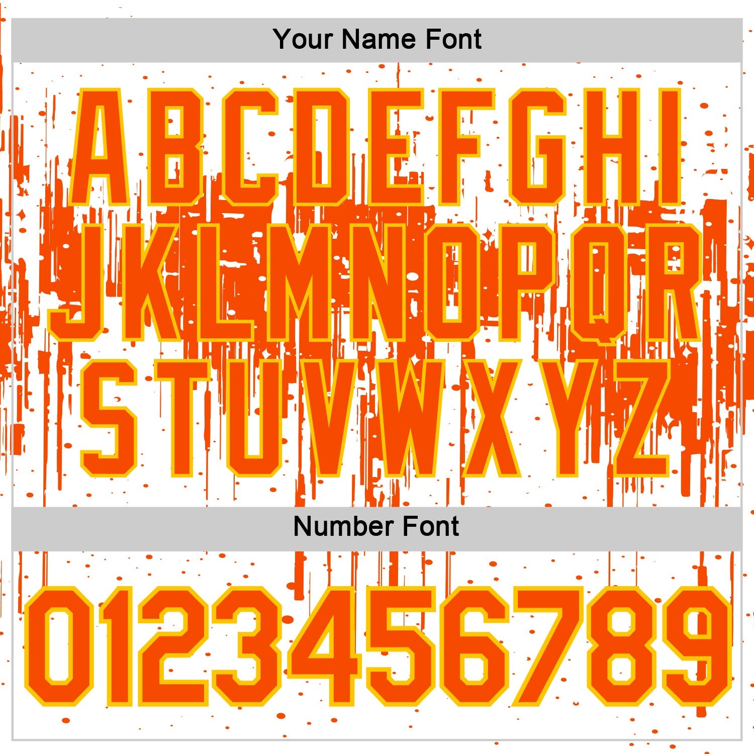 Custom White Orange-Yellow Dripping Splatter Paint Performance T-Shirt view 4