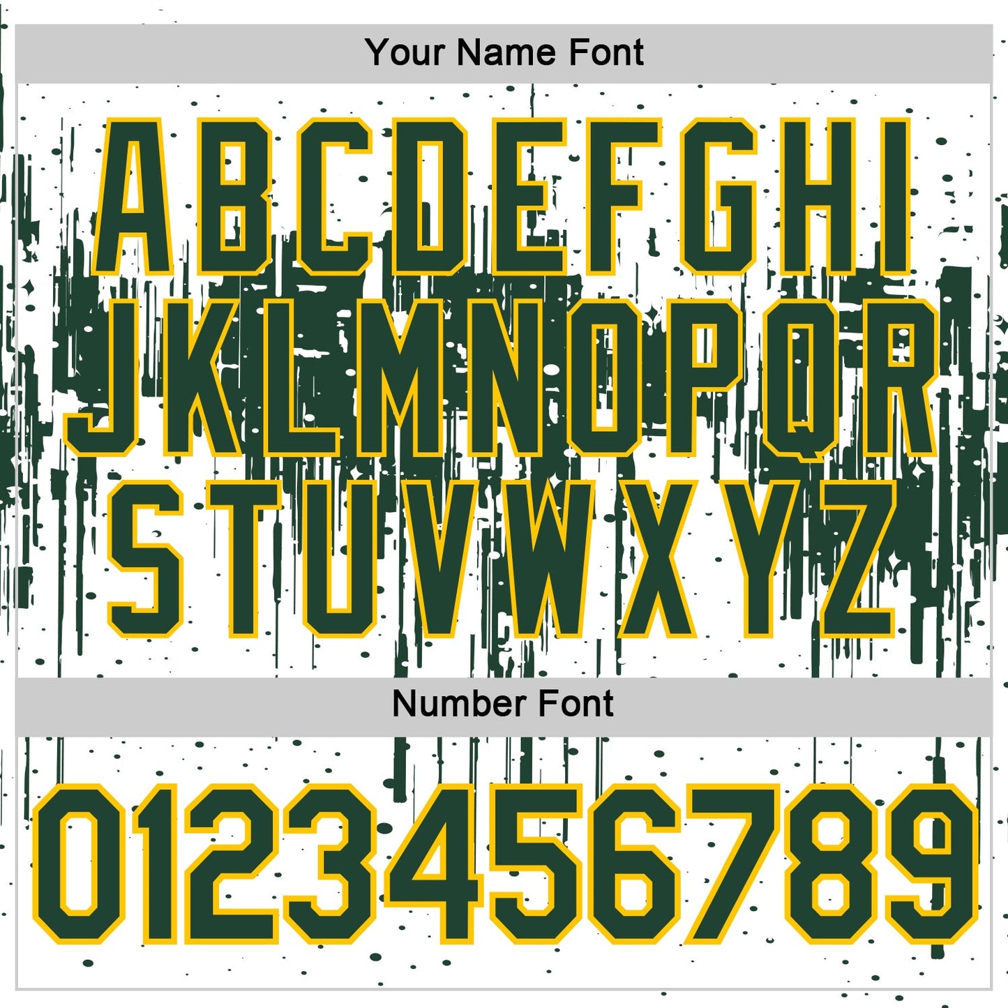 Custom White Green-Yellow Dripping Splatter Paint Performance T-Shirt view 4