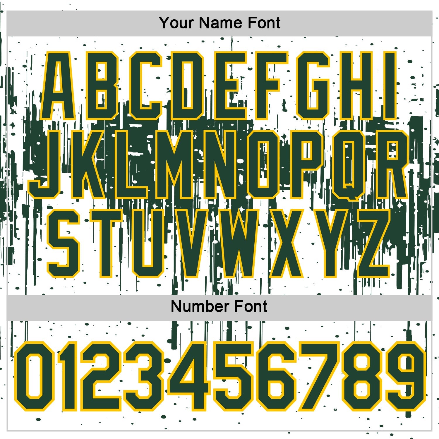 Custom White Green-Yellow Dripping Splatter Paint Performance T-Shirt view 4