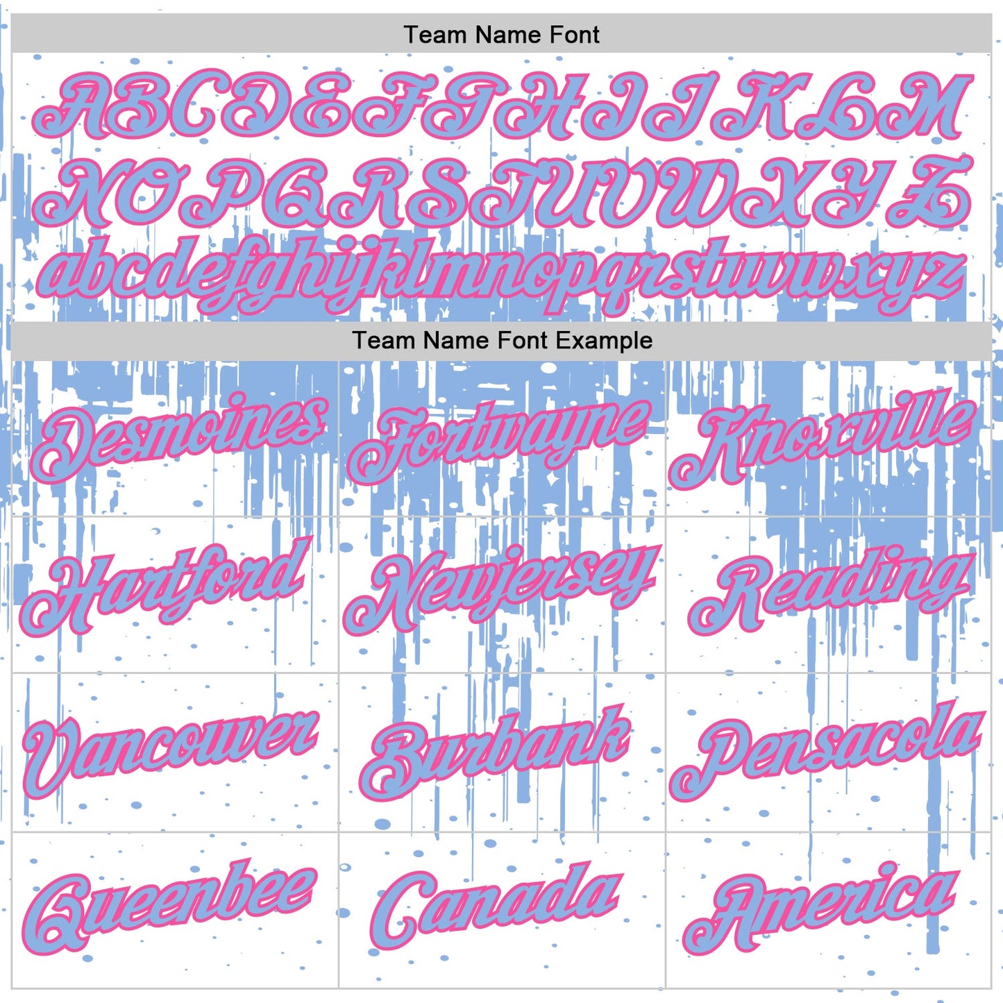 Custom White Light Blue-Pink Dripping Splatter Paint Performance T-Shirt view 3