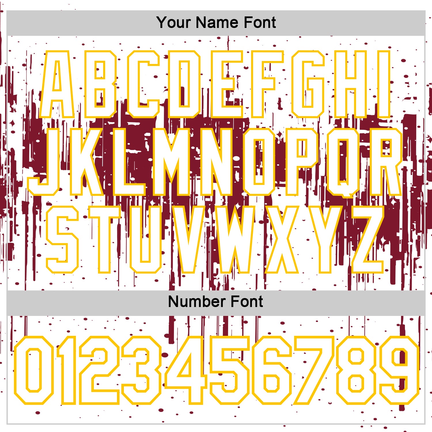 Custom White Crimson-Yellow Dripping Splatter Paint Performance T-Shirt view 4