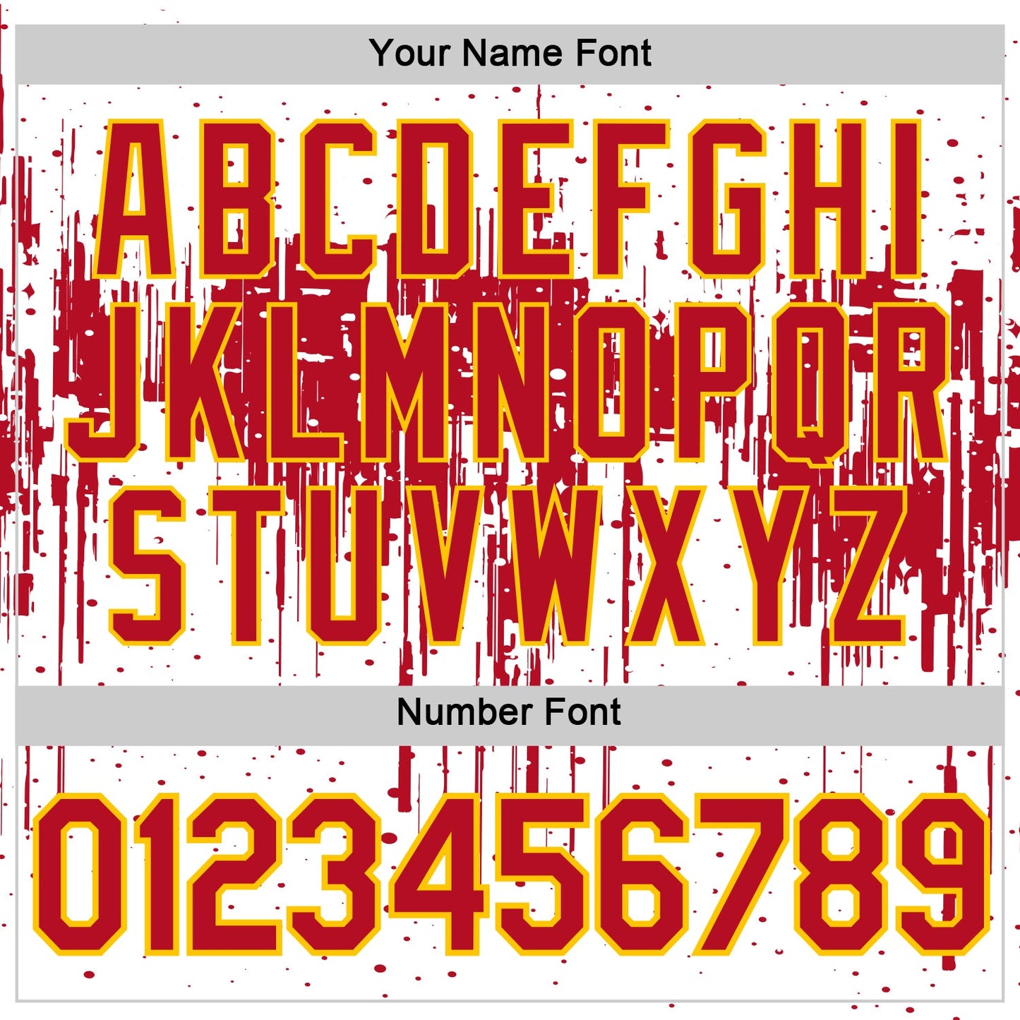 Custom White Red-Yellow Dripping Splatter Paint Performance T-Shirt view 4