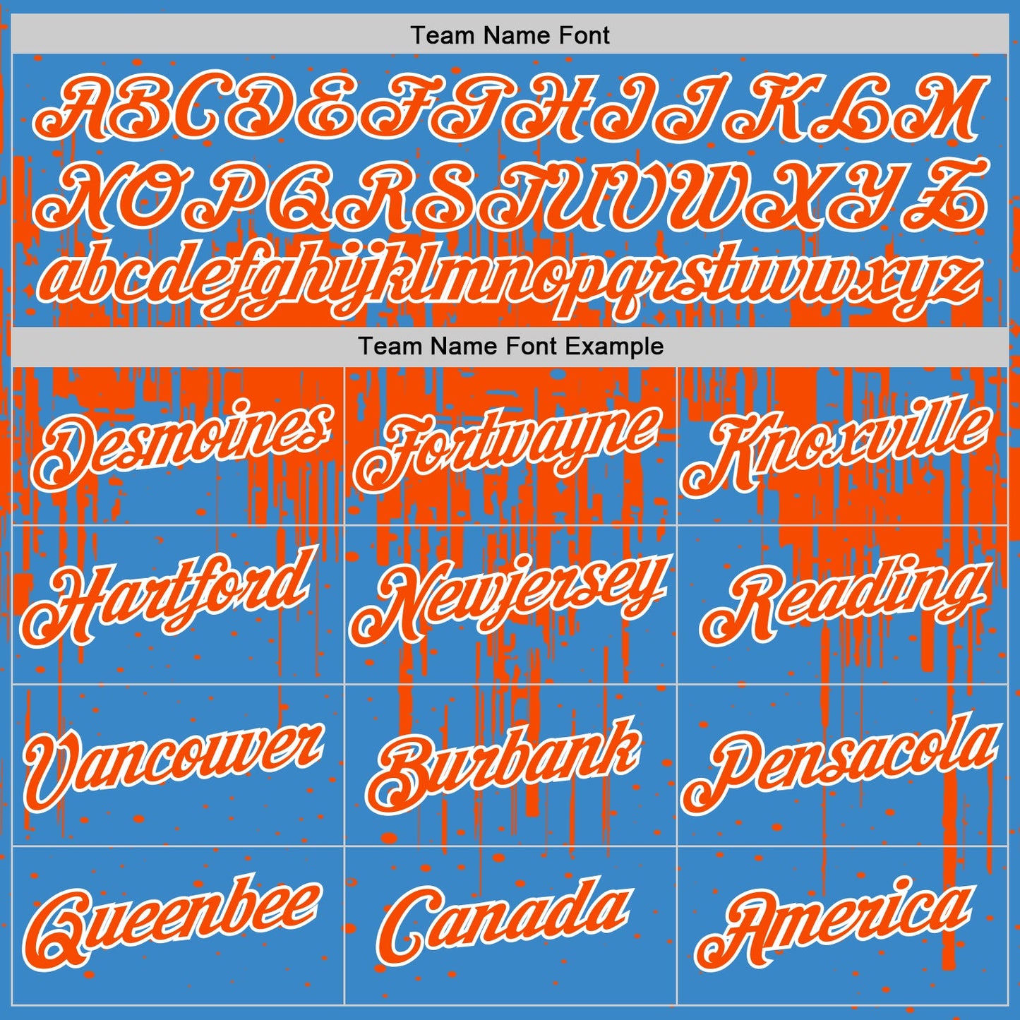 Custom Powder Blue Orange-White Dripping Splatter Paint Performance T-Shirt view 3