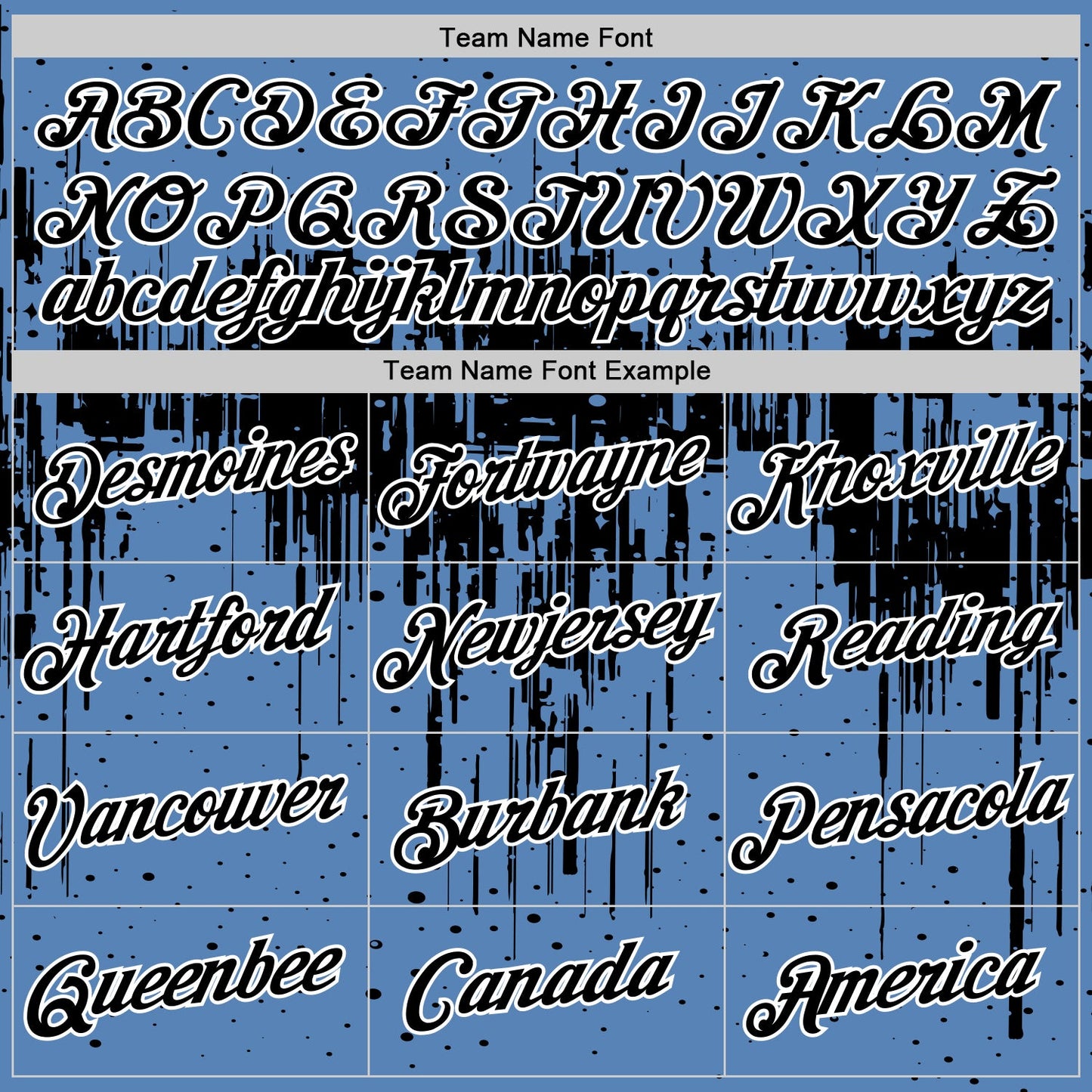 Custom Light Blue Black-White Dripping Splatter Paint Performance T-Shirt view 3