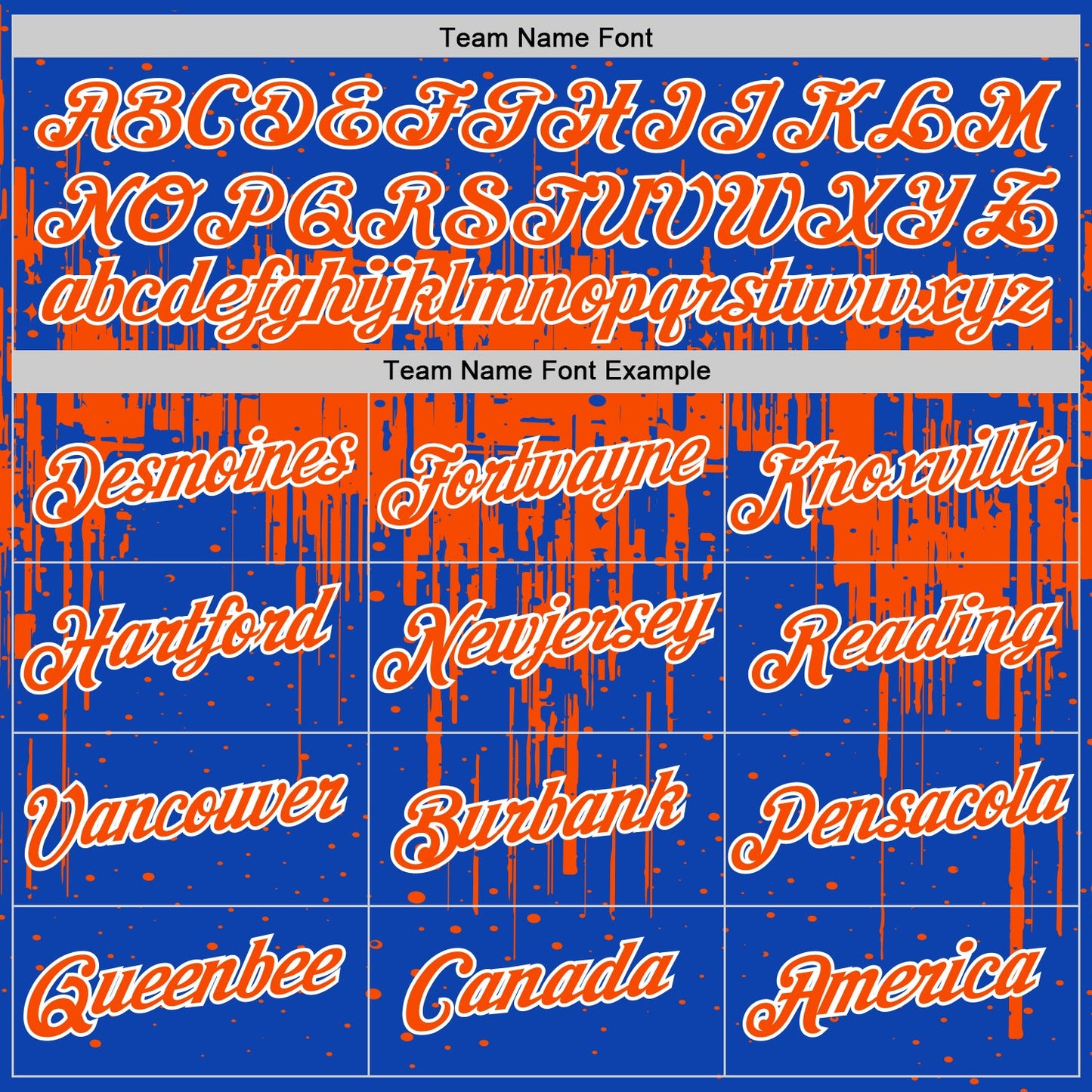 Custom Thunder Blue Orange-White Dripping Splatter Paint Performance T-Shirt view 3