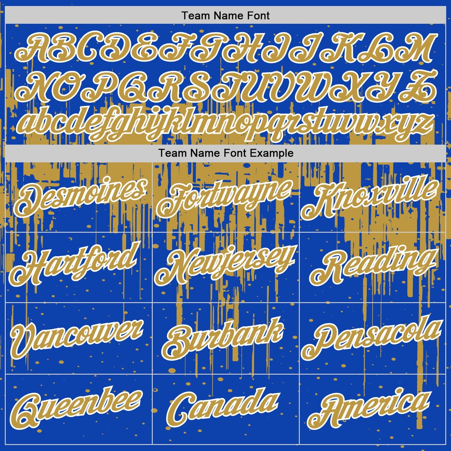 Custom Thunder Blue Old Gold-White Dripping Splatter Paint Performance T-Shirt view 3
