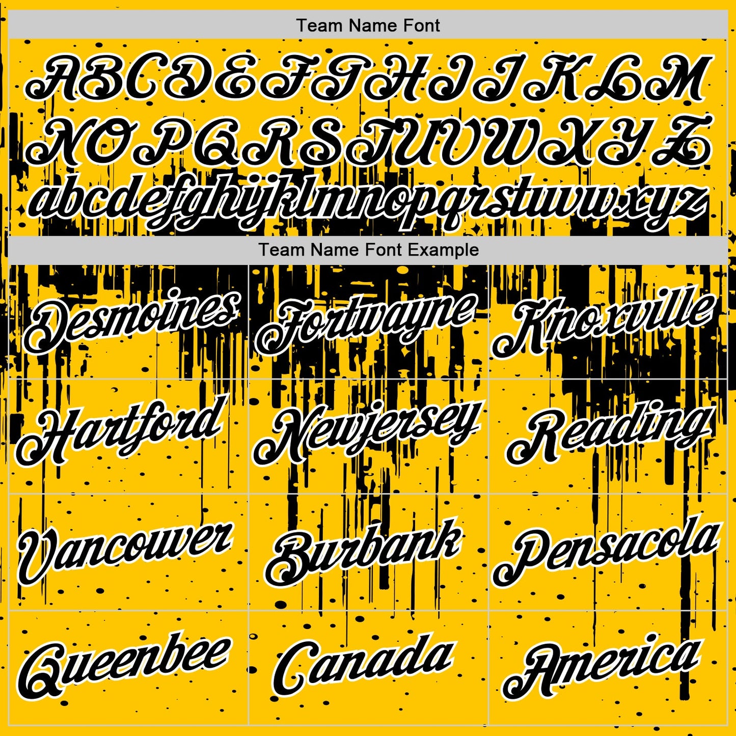 Custom Yellow Black-White Dripping Splatter Paint Performance T-Shirt view 3