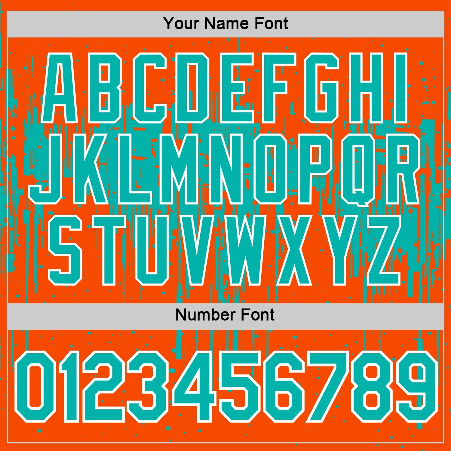 Custom Orange Aqua-White Dripping Splatter Paint Performance T-Shirt view 4