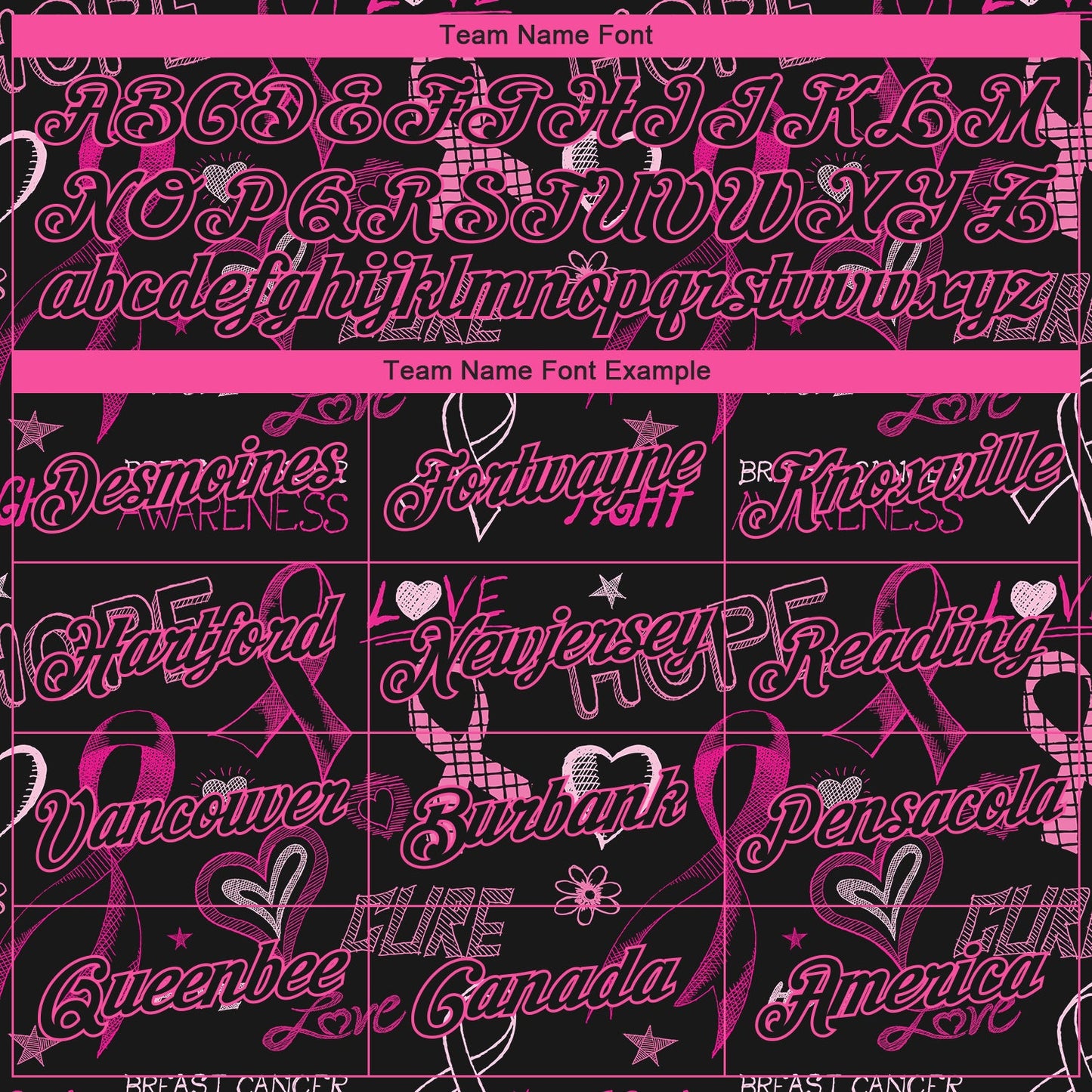 Custom Black Pink 3D Pattern Design Pink Ribbon Breast Cancer Awareness Month Women Health Care Support Performance T-Shirt view 3