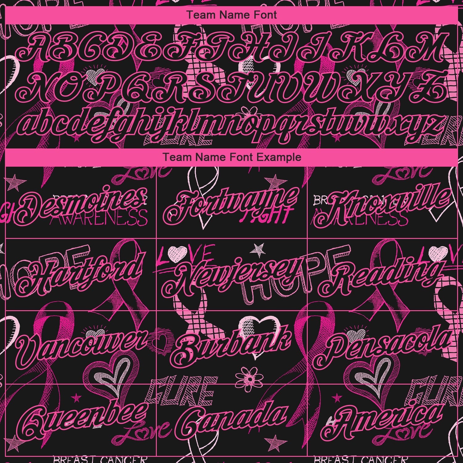 Custom Black Pink 3D Pattern Design Pink Ribbon Breast Cancer Awareness Month Women Health Care Support Performance T-Shirt view 3