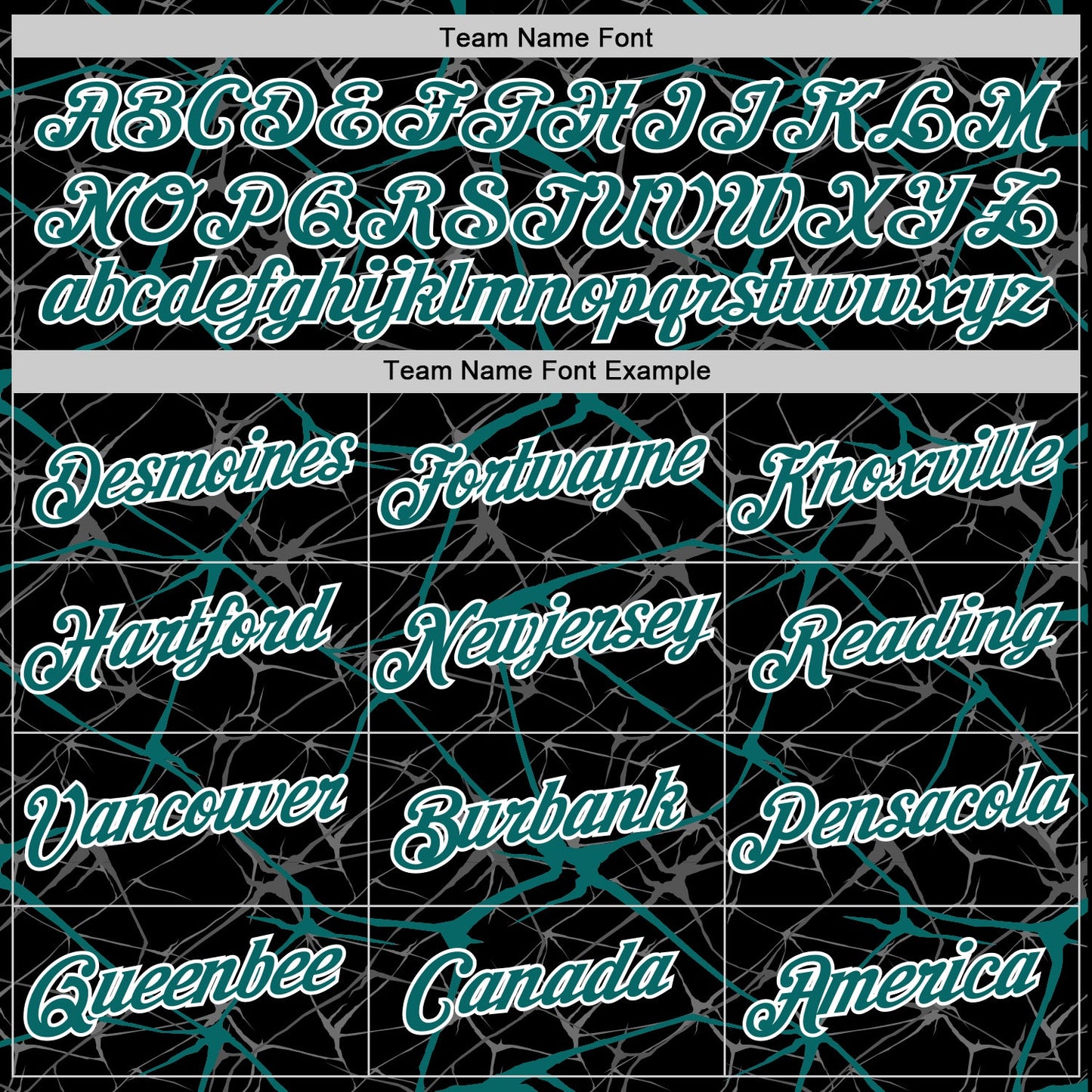 Custom Black Teal Gray-White Abstract Network Crackle Performance T-Shirt view 3
