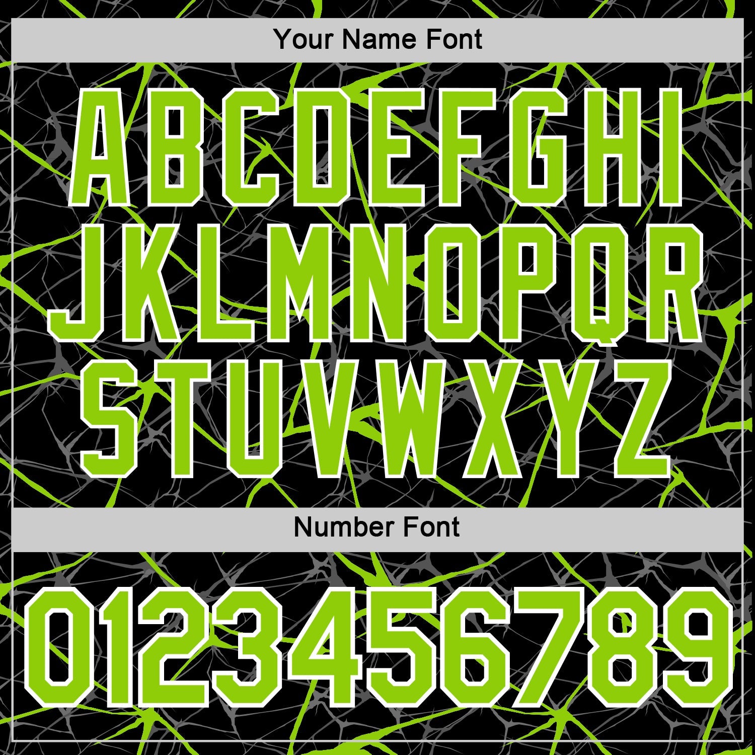 Custom Black Neon Green Gray-White Abstract Network Crackle Performance T-Shirt view 4