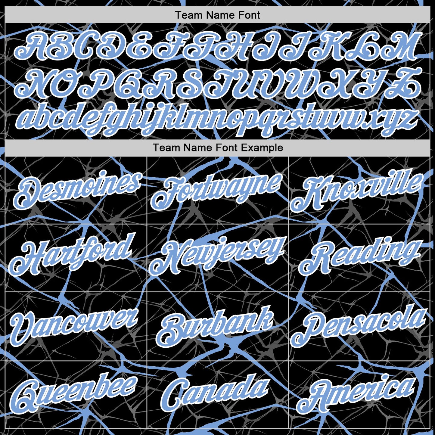 Custom Black Powder Blue Gray-White Abstract Network Crackle Performance T-Shirt view 3