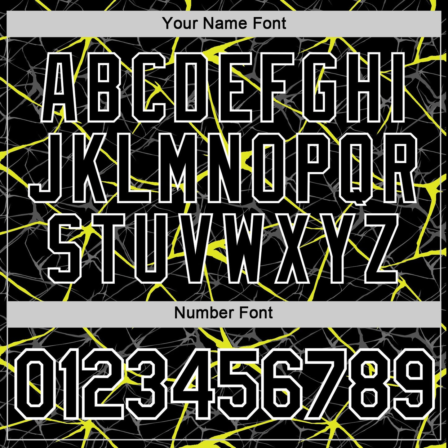 Custom Black Neon Yellow Gray-White Abstract Network Crackle Performance T-Shirt view 4