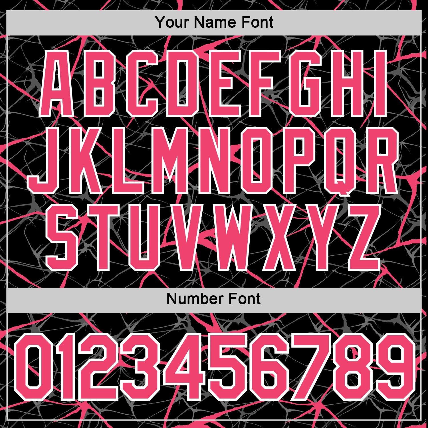 Custom Black Neon Pink Gray-White Abstract Network Crackle Performance T-Shirt view 4