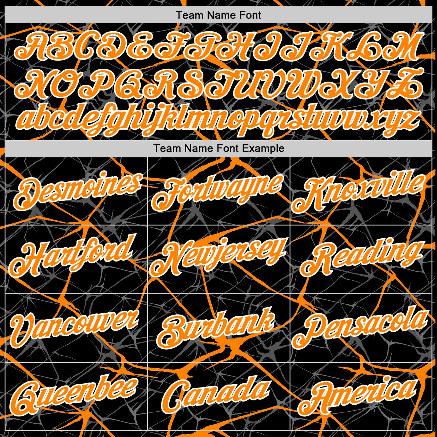 Custom Black Bay Orange Gray-White Abstract Network Crackle Performance T-Shirt view 3