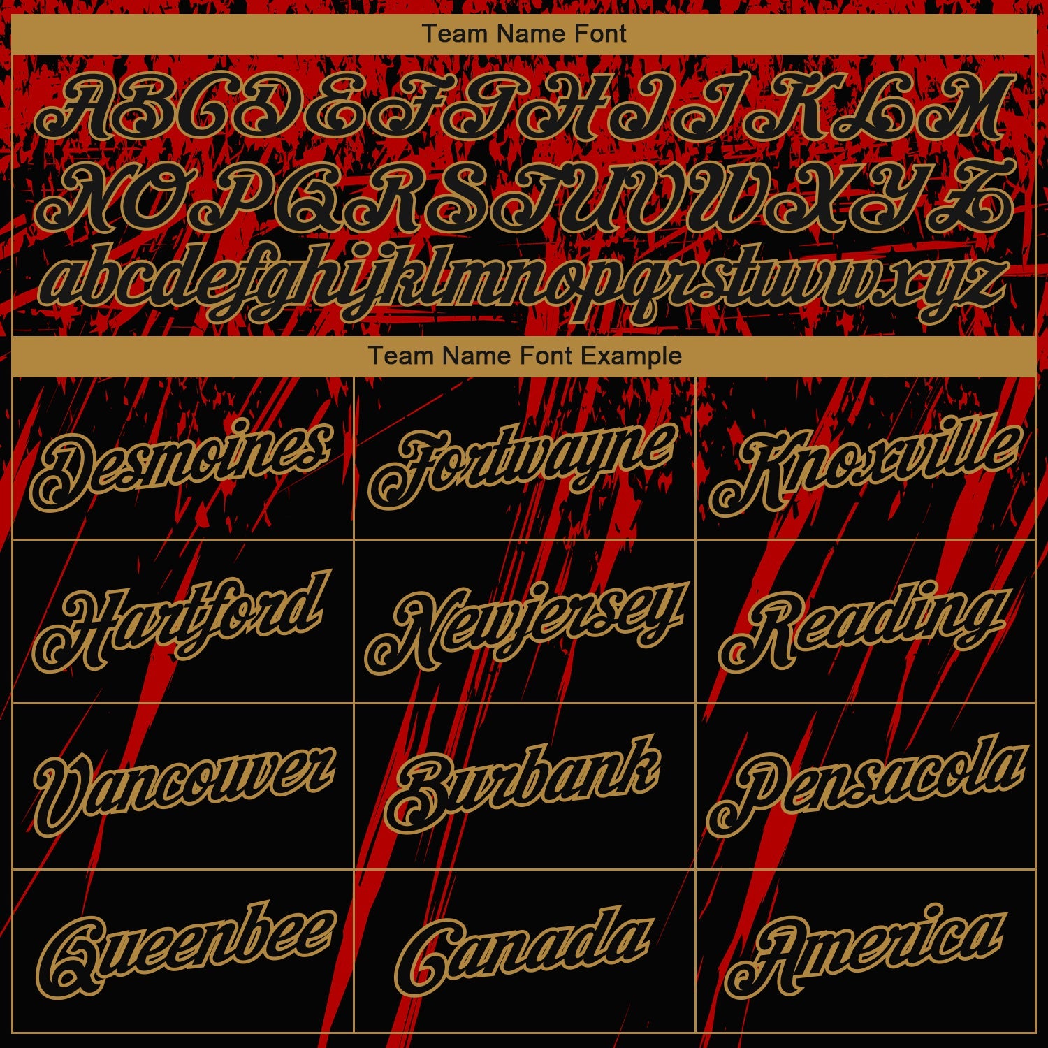 Custom Black Red-Old Gold 3D Pattern Design Performance T-Shirt view 3