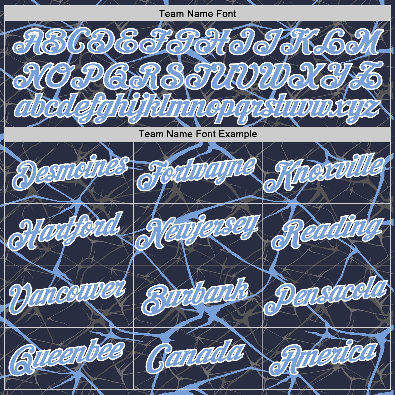Custom Navy Powder Blue Gray-White Abstract Network Crackle Performance T-Shirt view 3