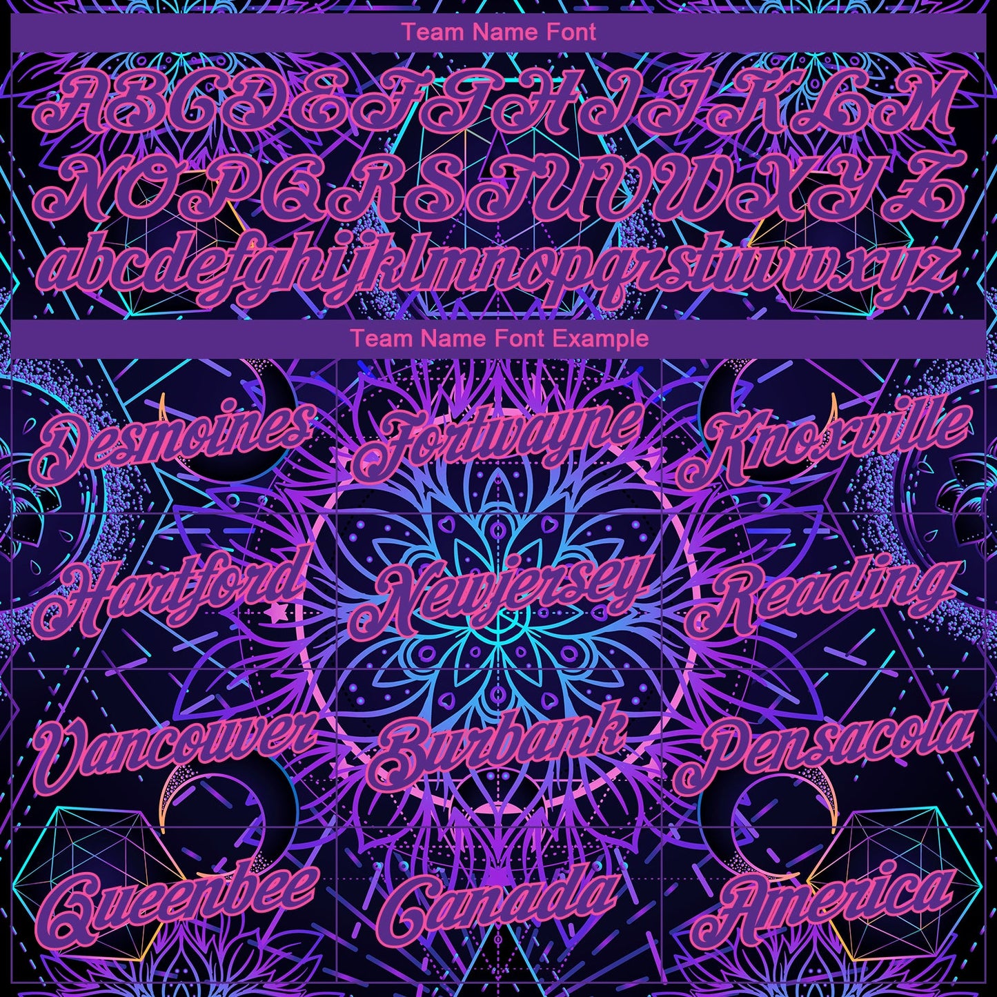 Custom Black Purple-Pink 3D Pattern Design Magic Mushrooms Over Sacred Geometry Psychedelic Hallucination Performance T-Shirt view 3