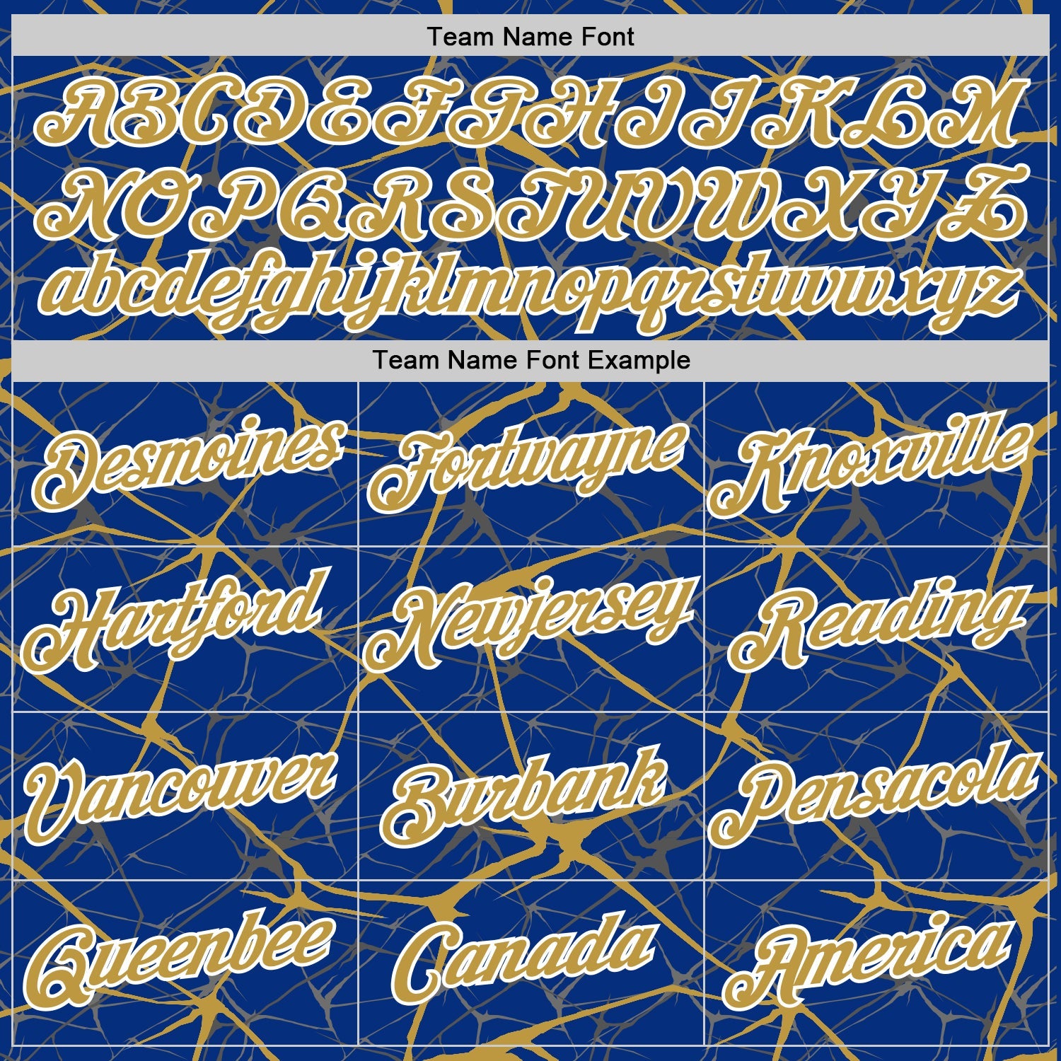 Custom Royal Old Gold Gray-White Abstract Network Crackle Performance T-Shirt view 3