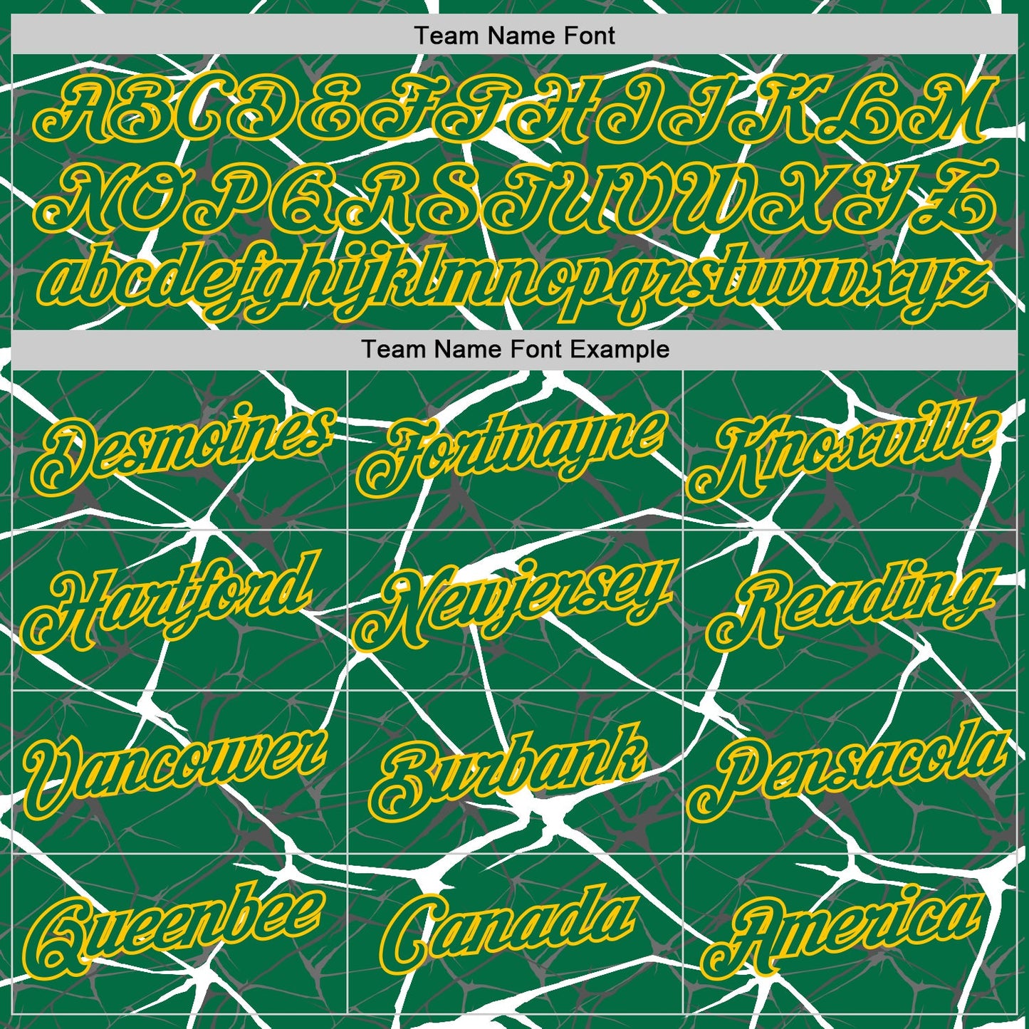 Custom Kelly Green White Gray-Yellow Abstract Network Crackle Performance T-Shirt view 3