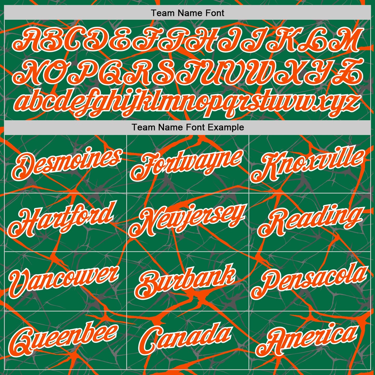 Custom Kelly Green Orange Gray-White Abstract Network Crackle Performance T-Shirt view 3
