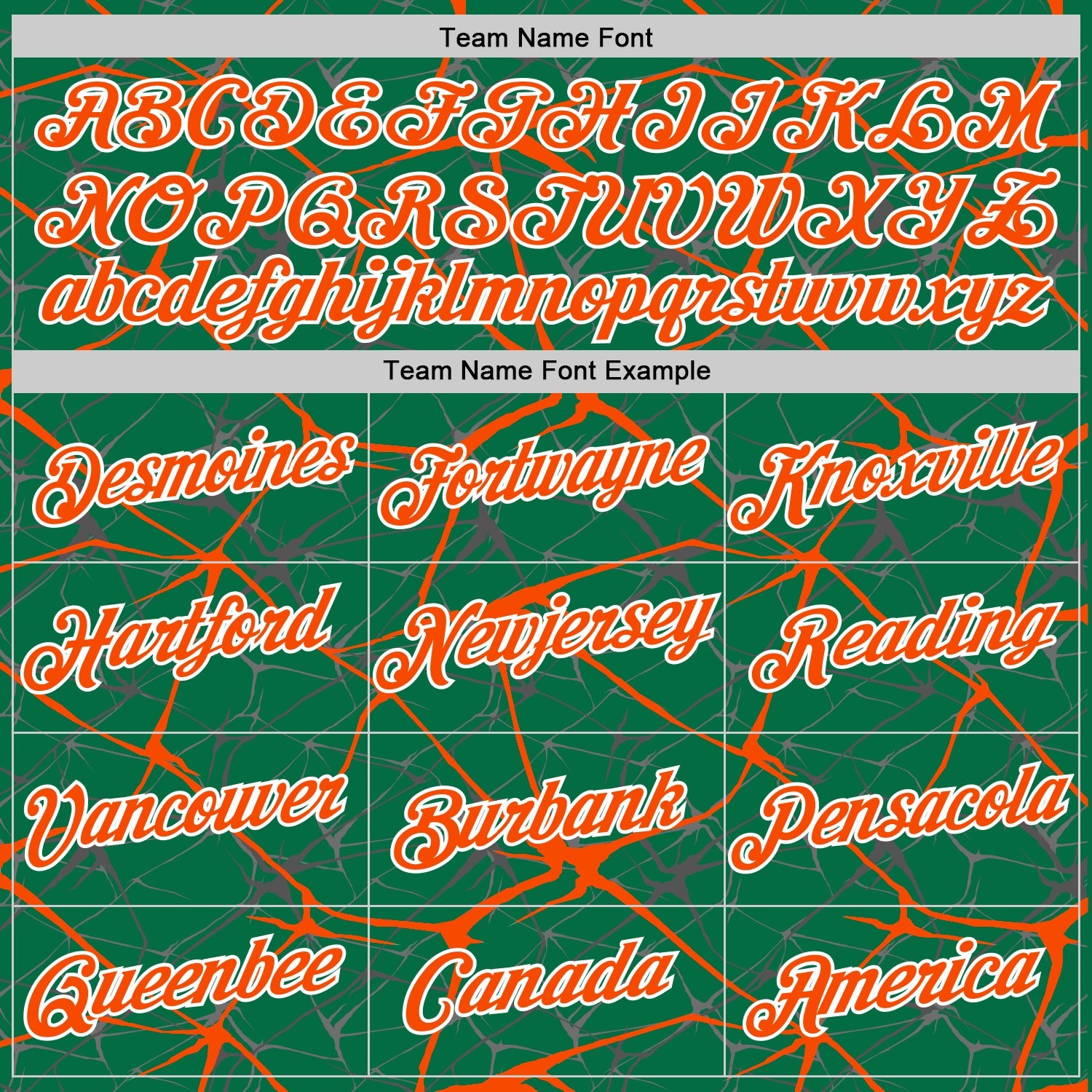 Custom Kelly Green Orange Gray-White Abstract Network Crackle Performance T-Shirt view 3