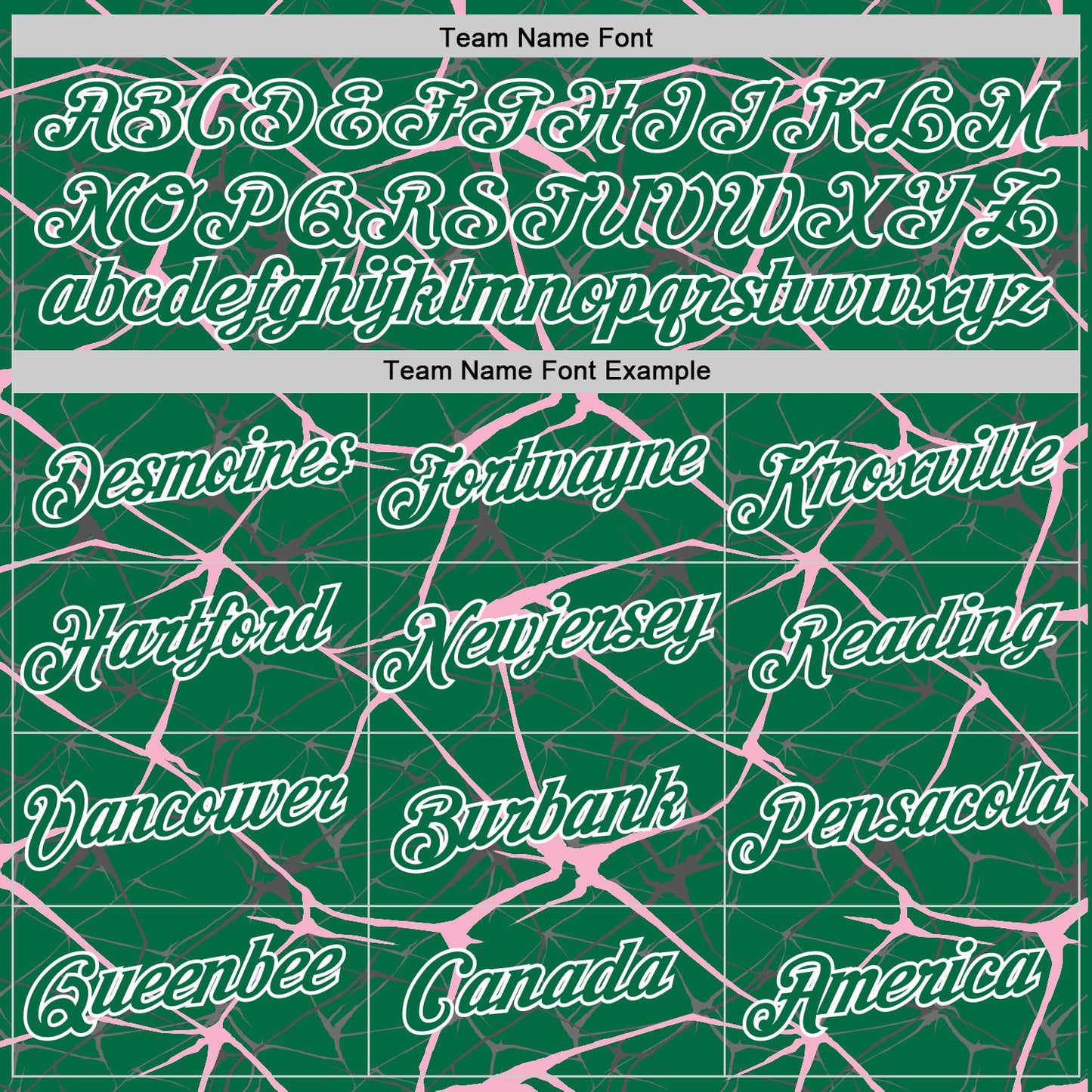 Custom Kelly Green Light Pink Gray-White Abstract Network Crackle Performance T-Shirt view 3