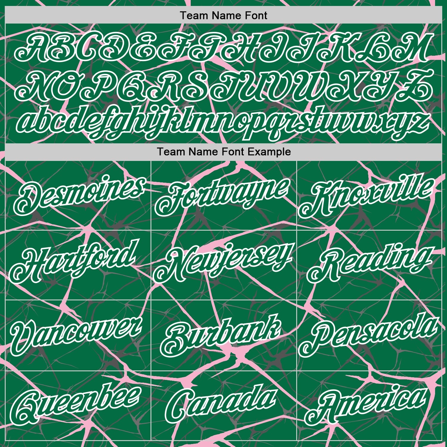 Custom Kelly Green Light Pink Gray-White Abstract Network Crackle Performance T-Shirt view 3