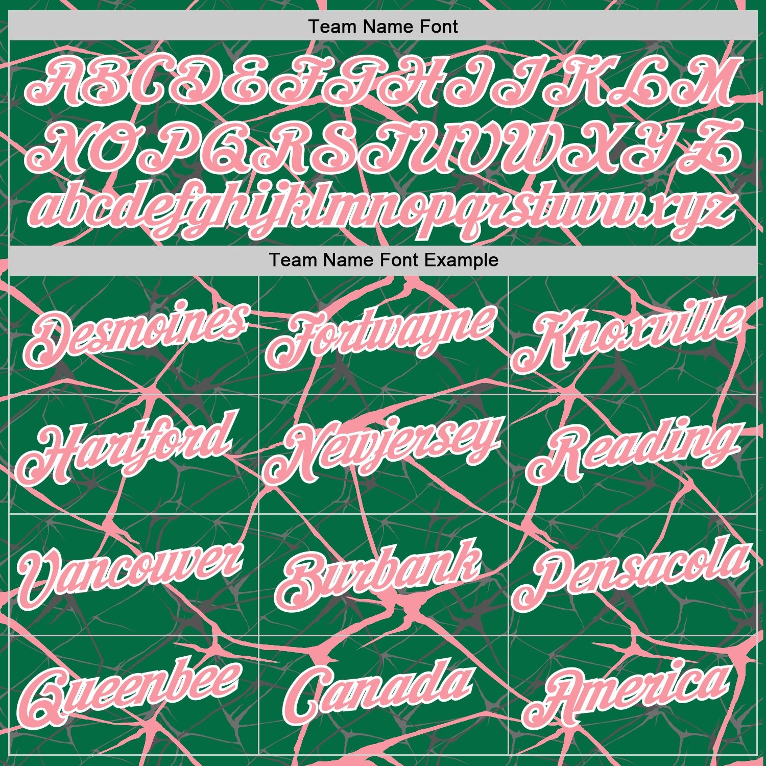 Custom Kelly Green Medium Pink Gray-White Abstract Network Crackle Performance T-Shirt view 3