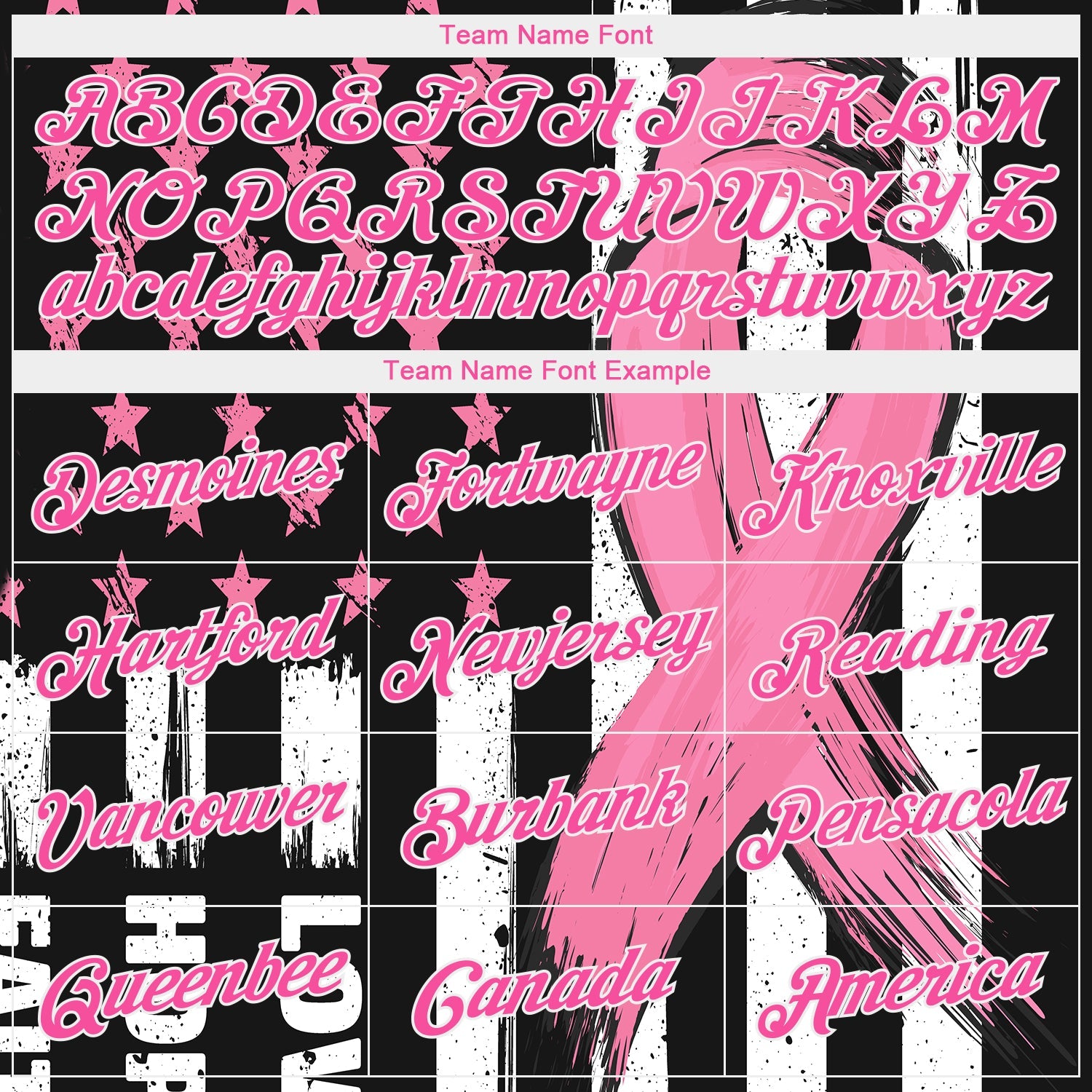 Custom Black Pink-White 3D Pattern Design American Flag With Pink Ribbon Breast Cancer Awareness Month Women Health Care Support Performance T-Shirt view 3