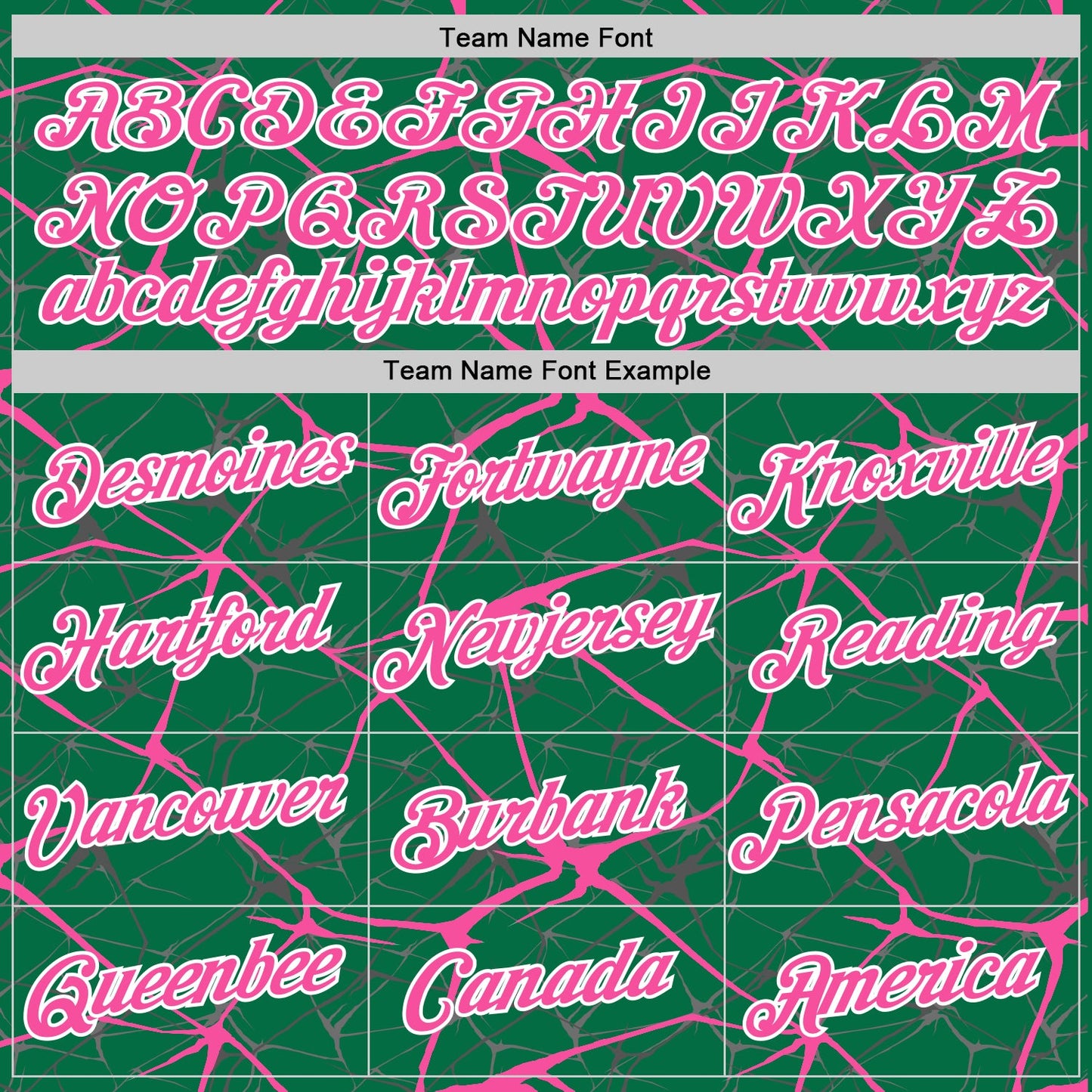 Custom Kelly Green Pink Gray-White Abstract Network Crackle Performance T-Shirt view 3
