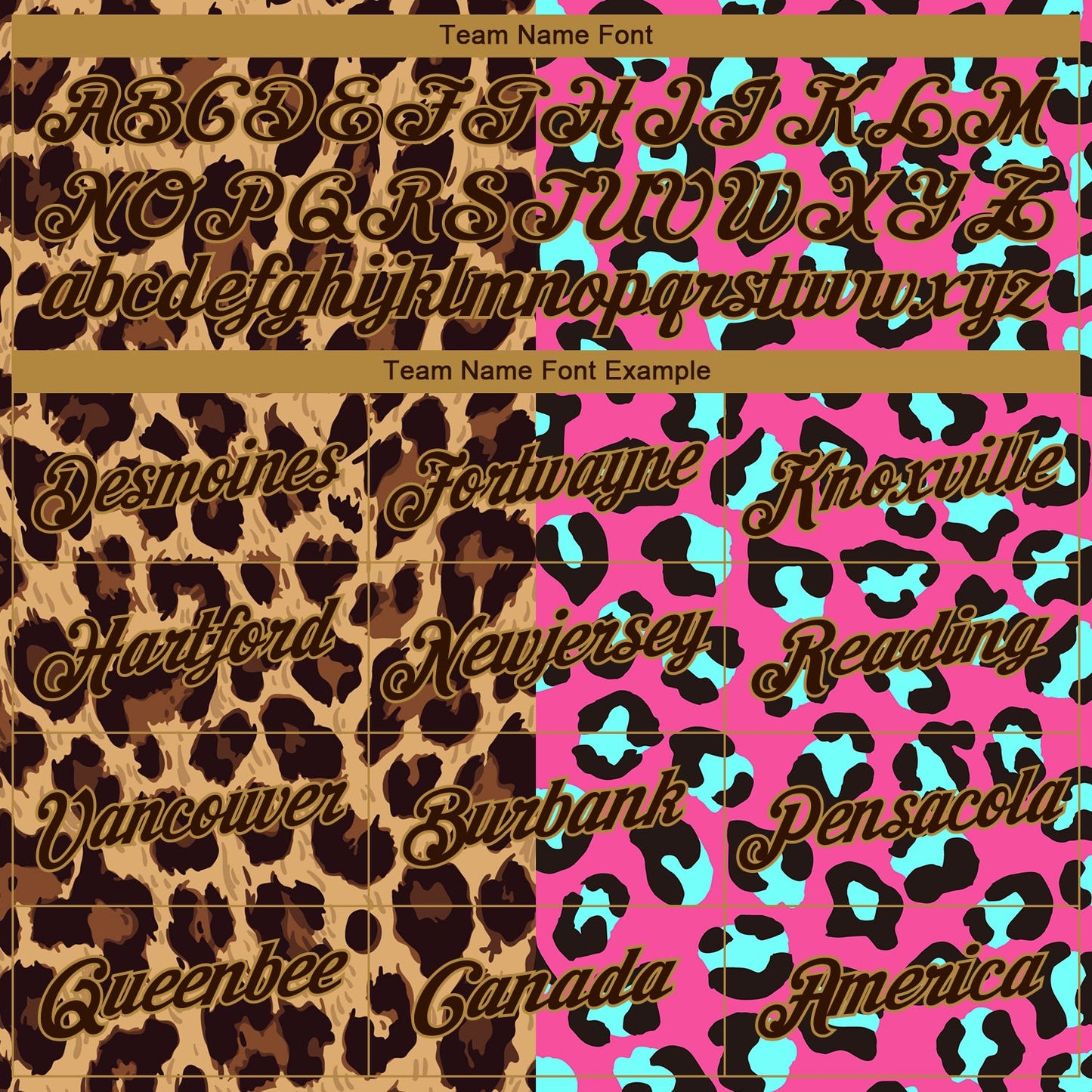 Custom Pink Brown-Old Gold 3D Pattern Design Leopard Performance T-Shirt view 3
