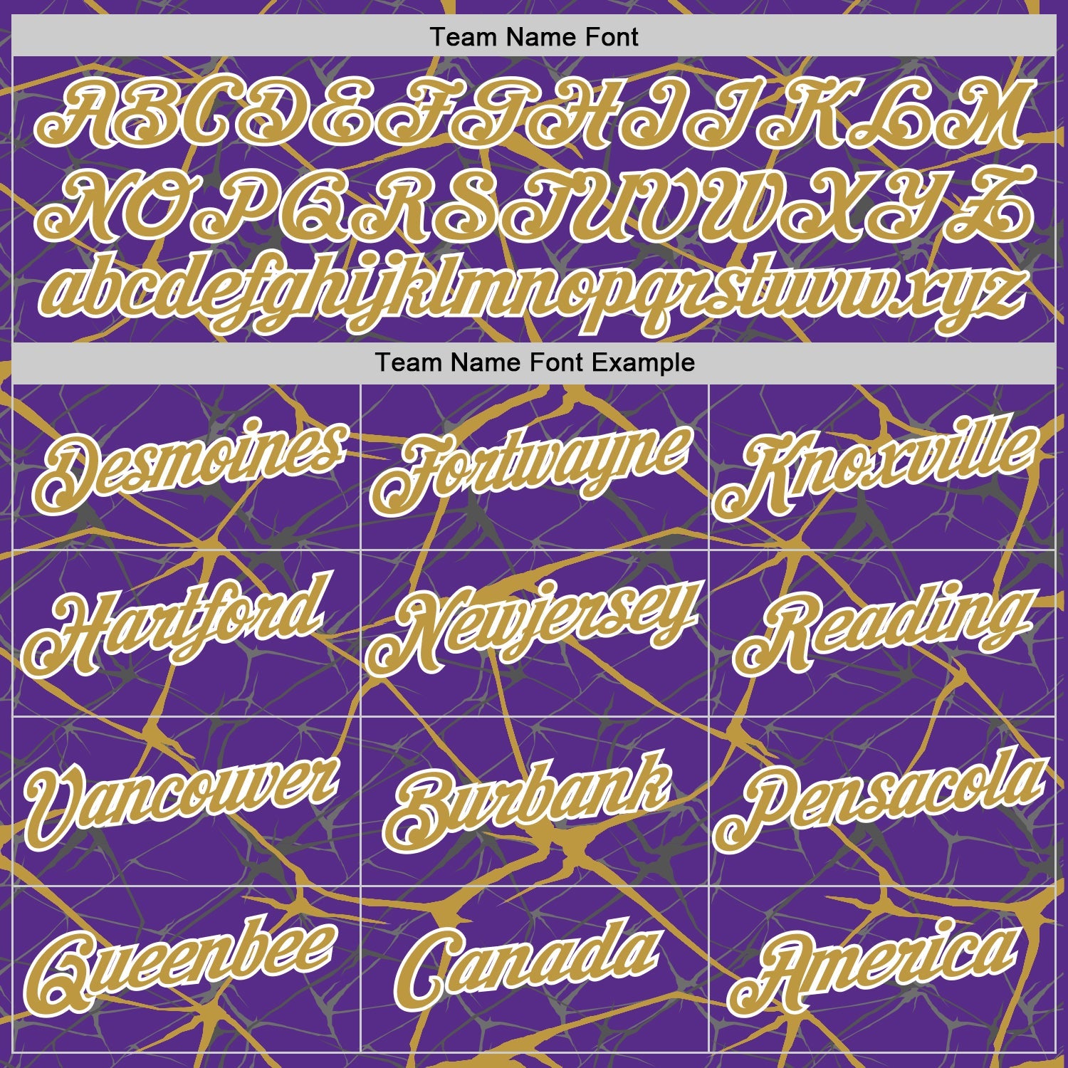 Custom Purple Old Gold Gray-White Abstract Network Crackle Performance T-Shirt view 3