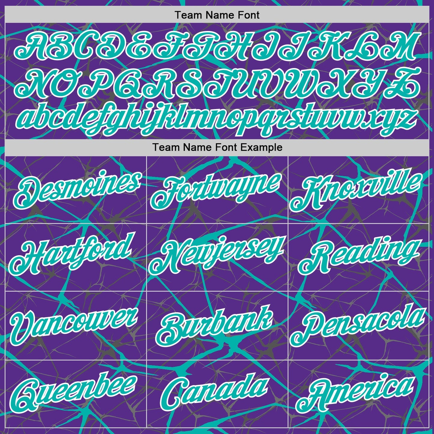 Custom Purple Aqua Gray-White Abstract Network Crackle Performance T-Shirt view 3