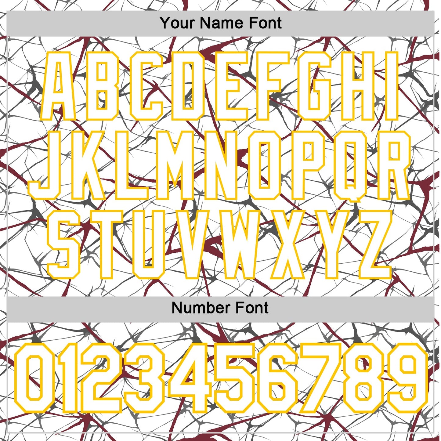 Custom White Burgundy Gray-Yellow Abstract Network Crackle Performance T-Shirt view 4