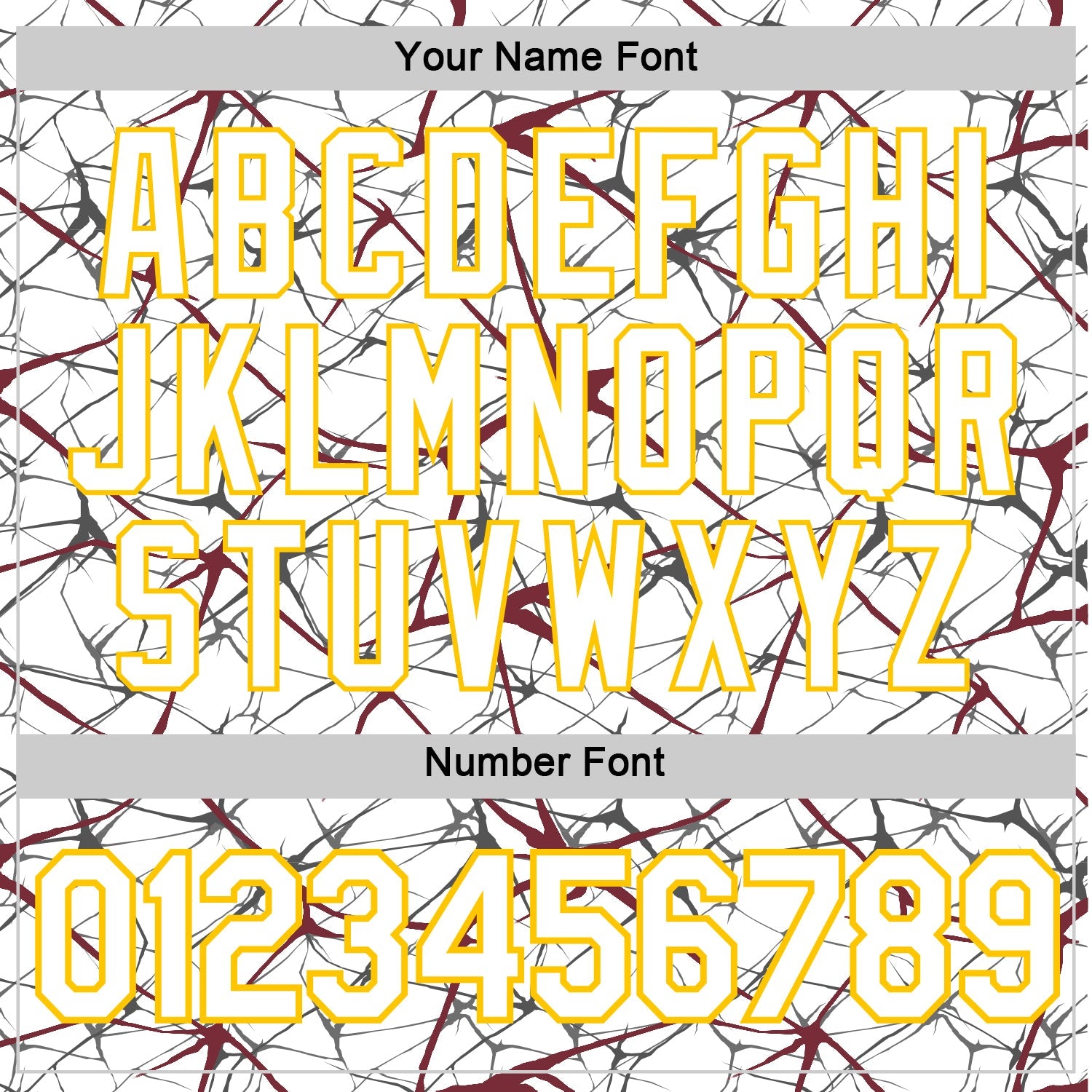 Custom White Burgundy Gray-Yellow Abstract Network Crackle Performance T-Shirt view 4