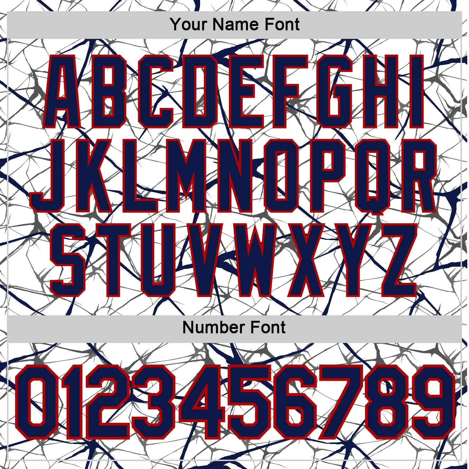 Custom White Navy Gray-Red Abstract Network Crackle Performance T-Shirt view 4