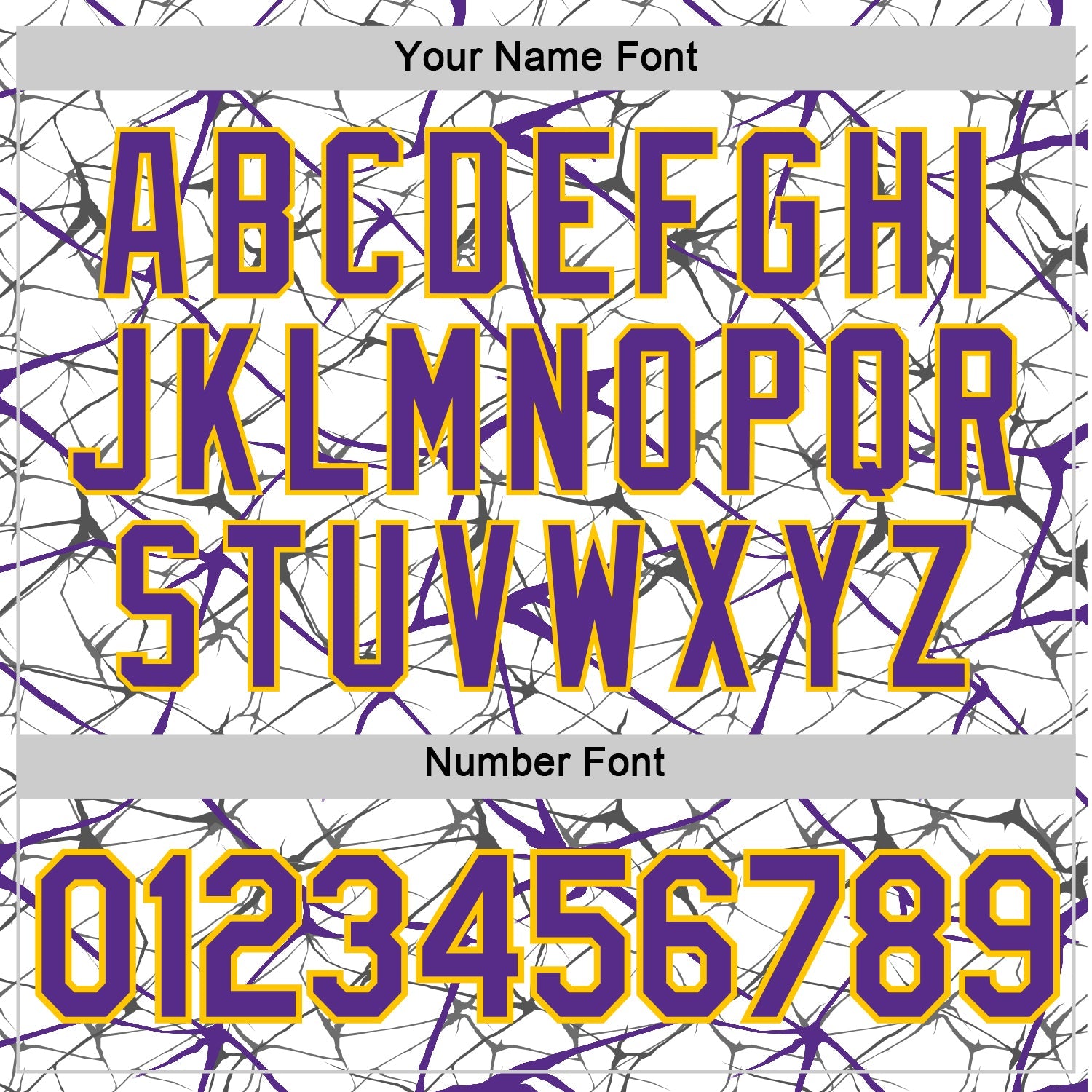 Custom White Purple Gray-Yellow Abstract Network Crackle Performance T-Shirt view 4